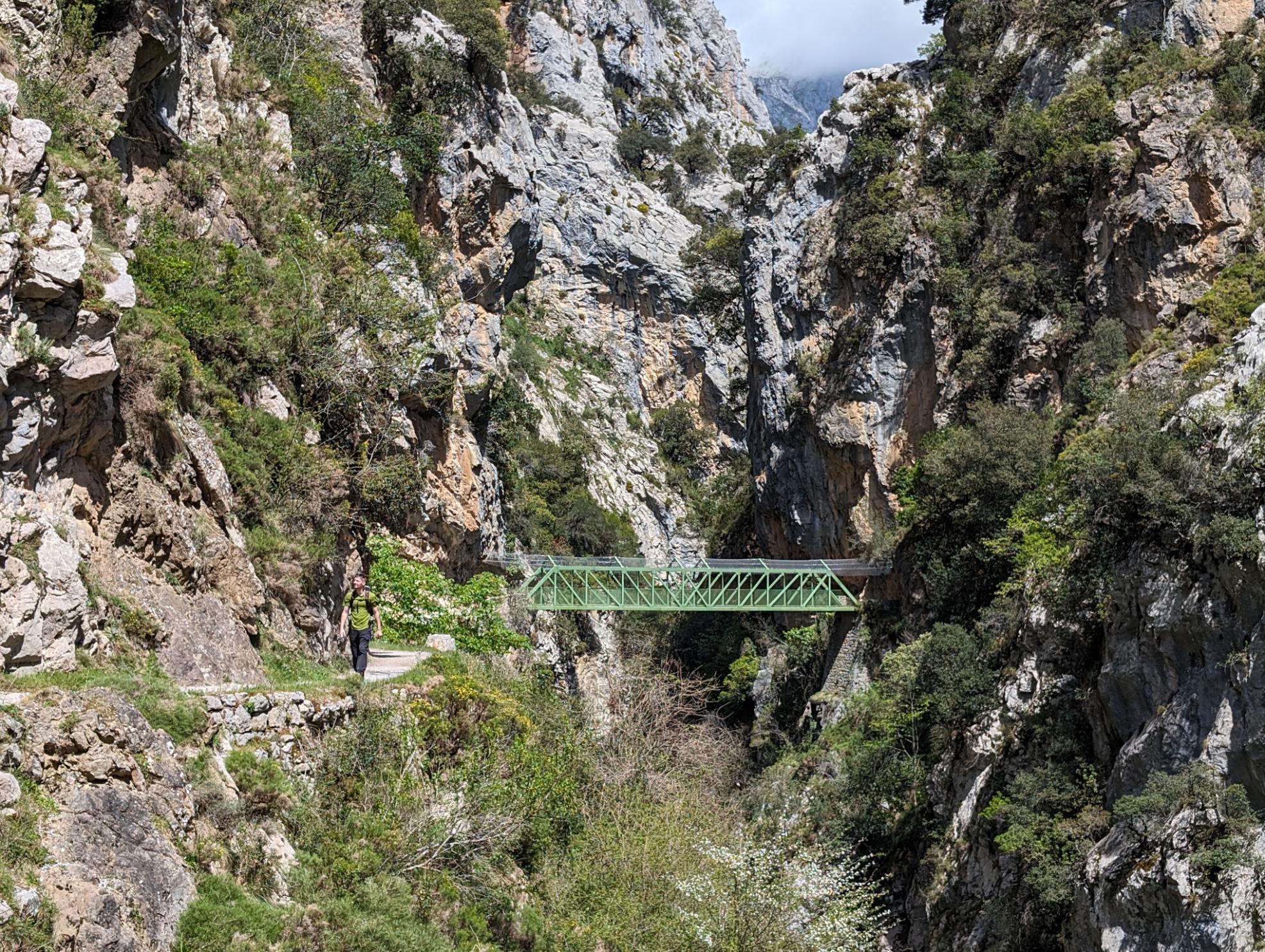 The Puente de Los Rebecos bridge crossing the Cares gorge. Photo: Stuart Kenny