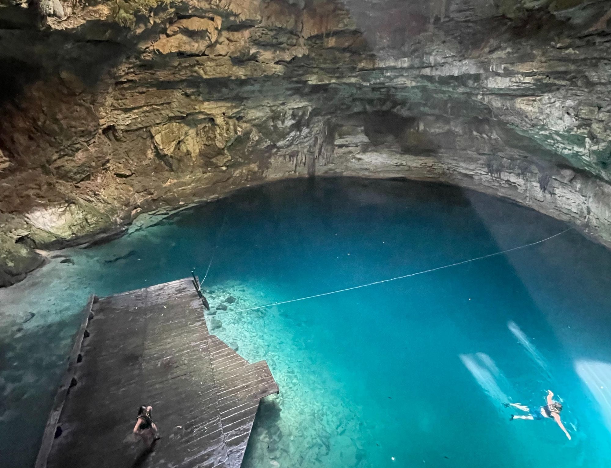 The clear turquoise waters of Cenote Xux Ha. Photo: Mexico Kan Tours