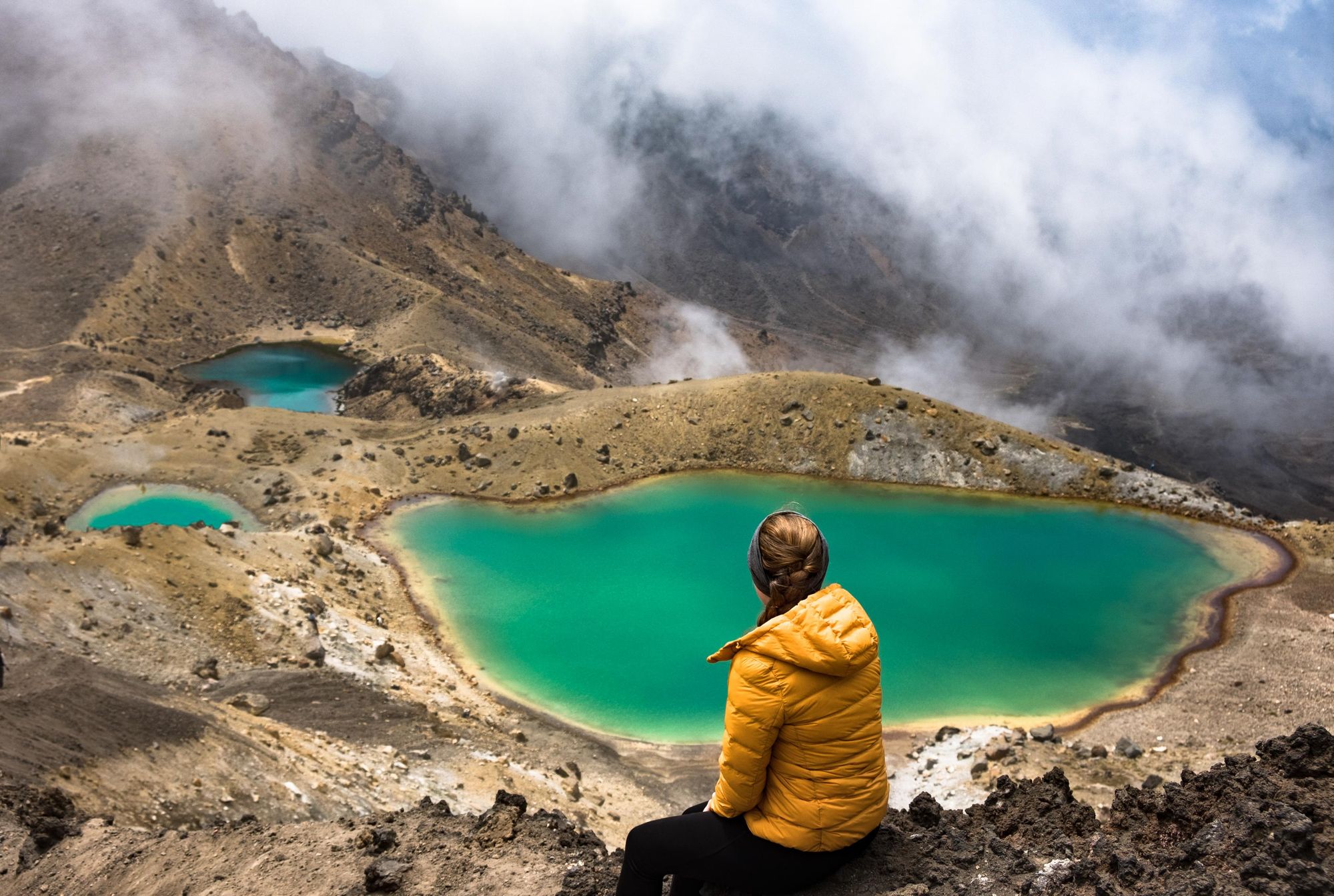 The emerald lakes, pictured on the famous Tongariro Alpine Crossing. Photo: Getty