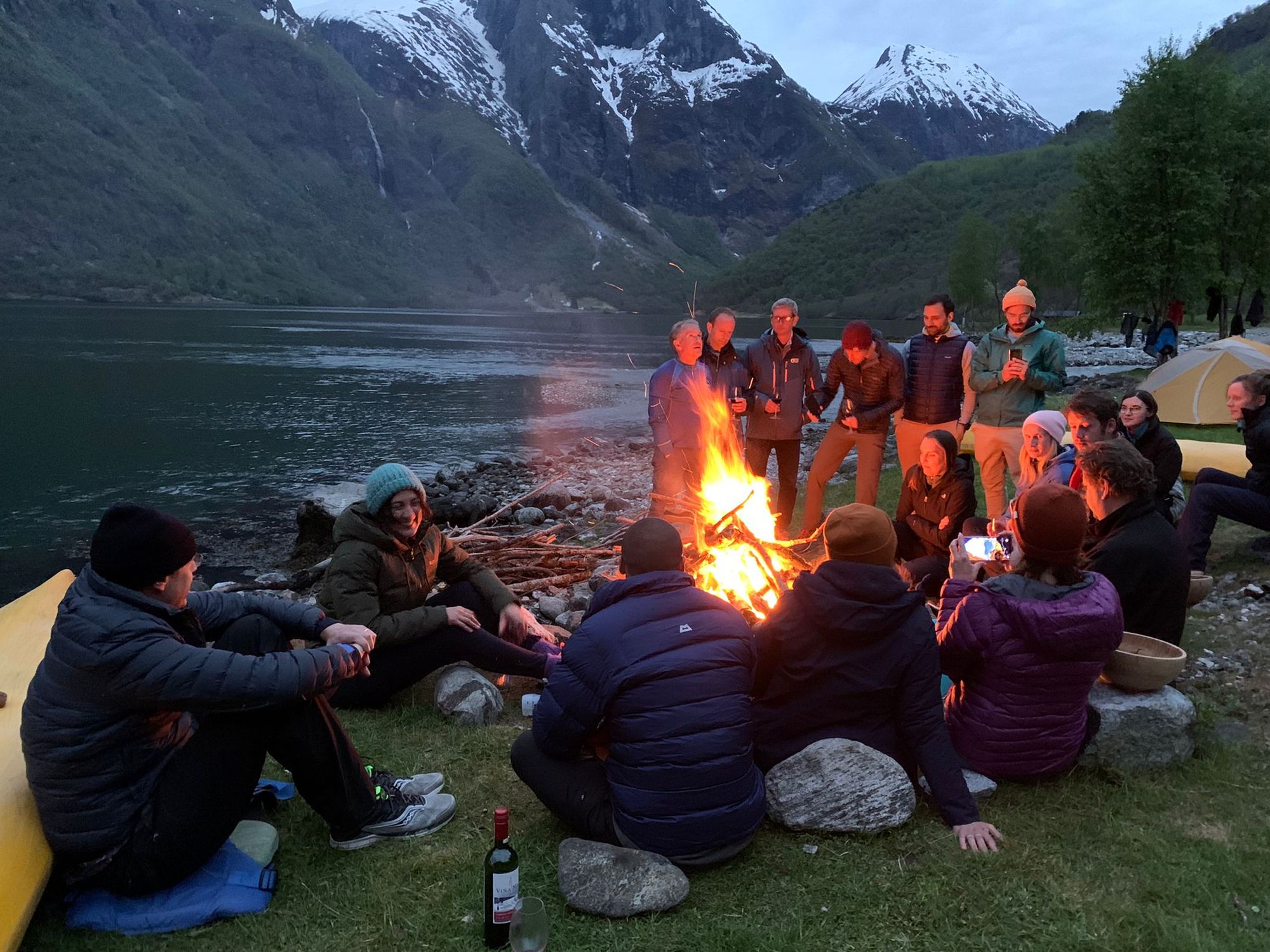 Chilling out round the campfire. Photo: Jenny Cox.