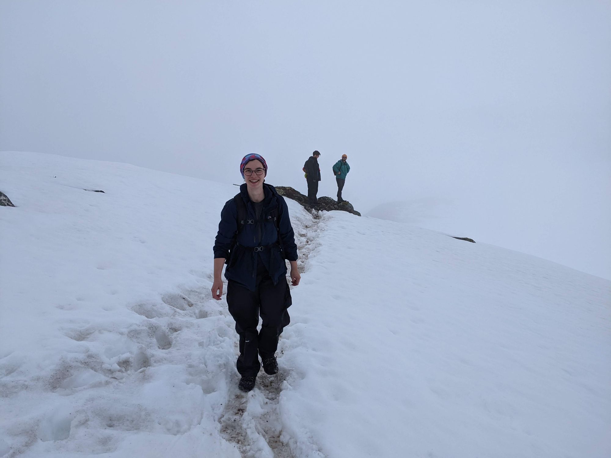 Hikers in the snow.