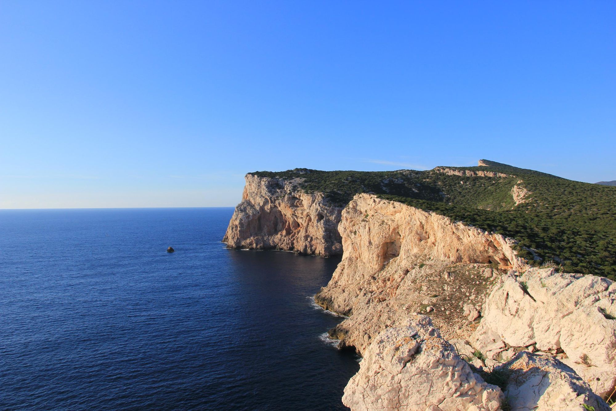 Clifftops of the Porto Conte Natural Park near Alghero. Photo: Sea Kayaking Sardinia.