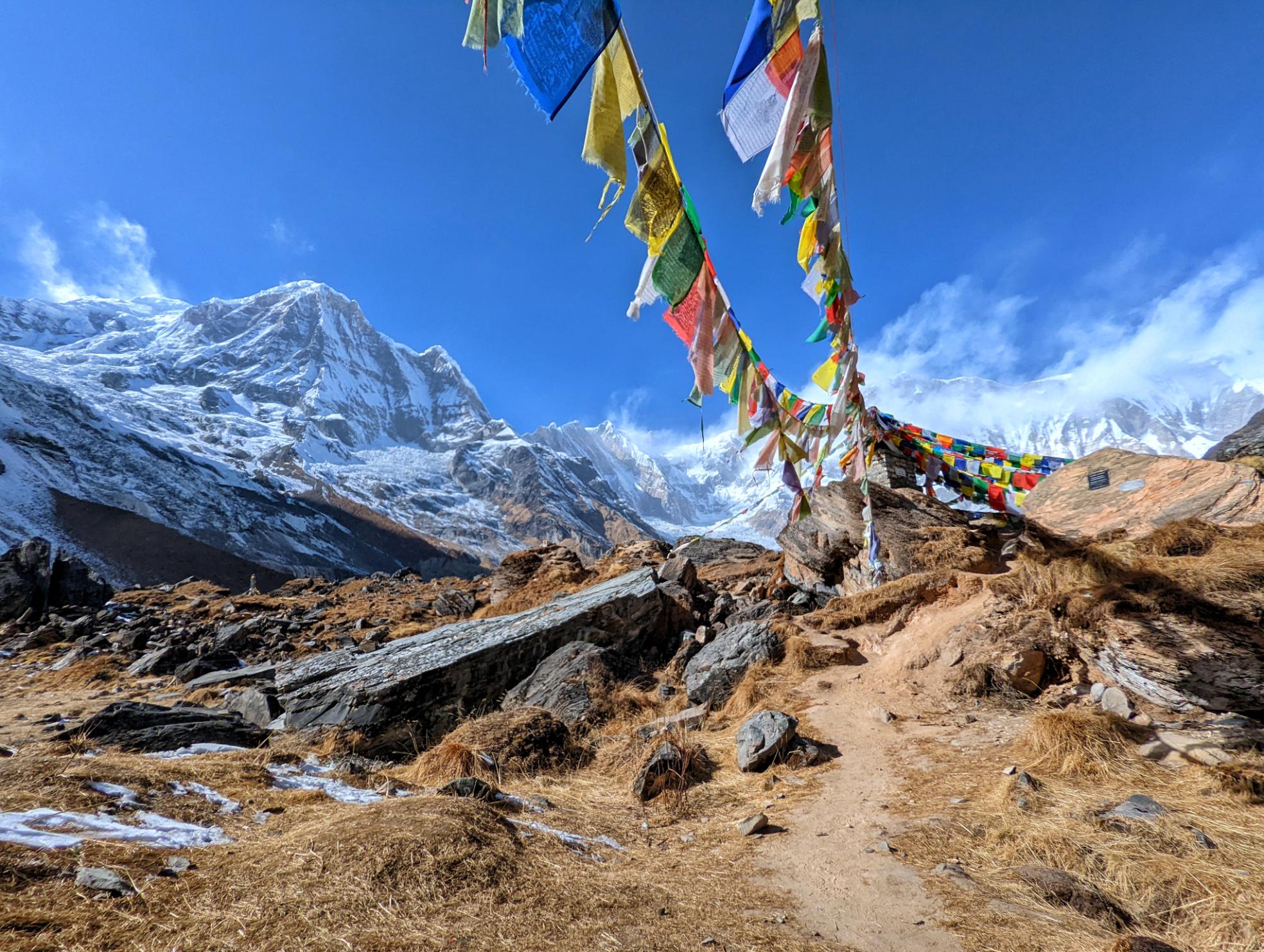 Himalayan views on the Annapurna Sanctuary route. Photo: Lee Bethell.