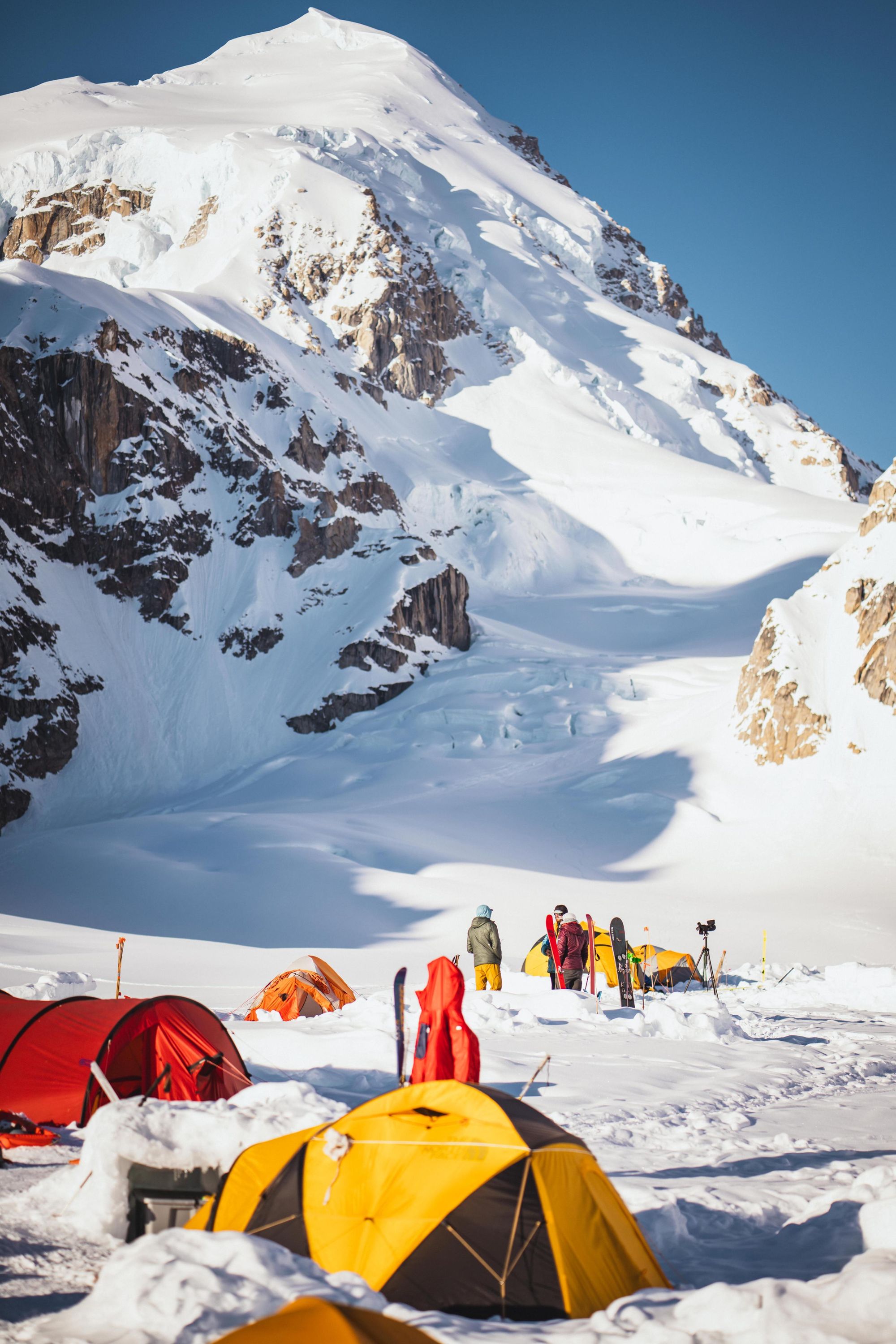 The route up Denali is extremely demanding, and temperatures can hit -30C. Photo: Aaron Rolph