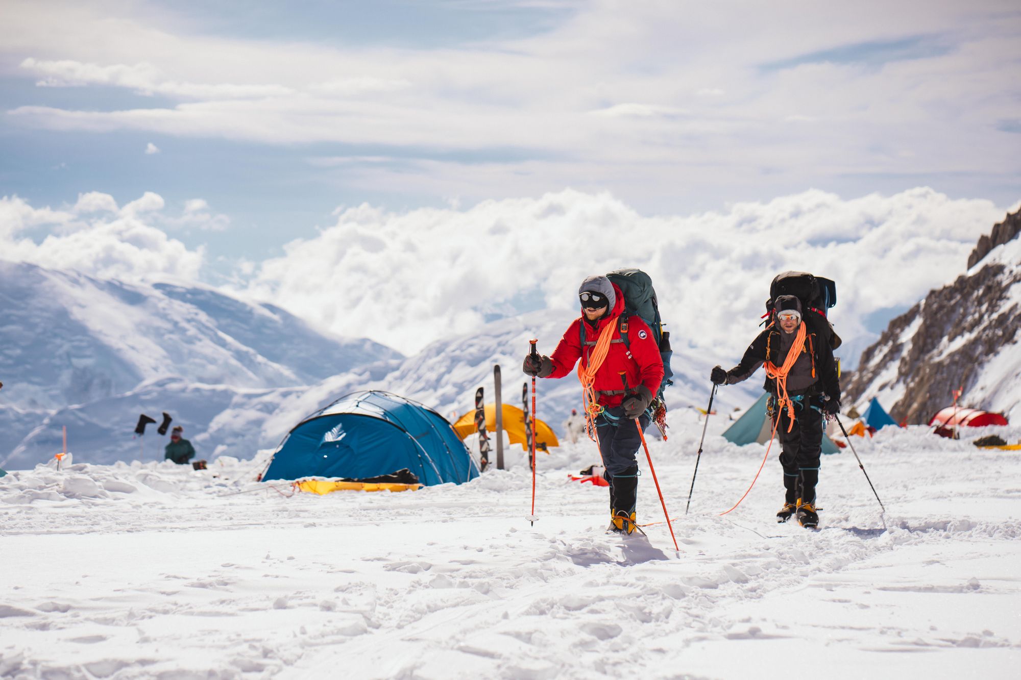 Oli France and team en route to the summit of Denali, the highest mountain in North America. Photo: Aaron Rolph