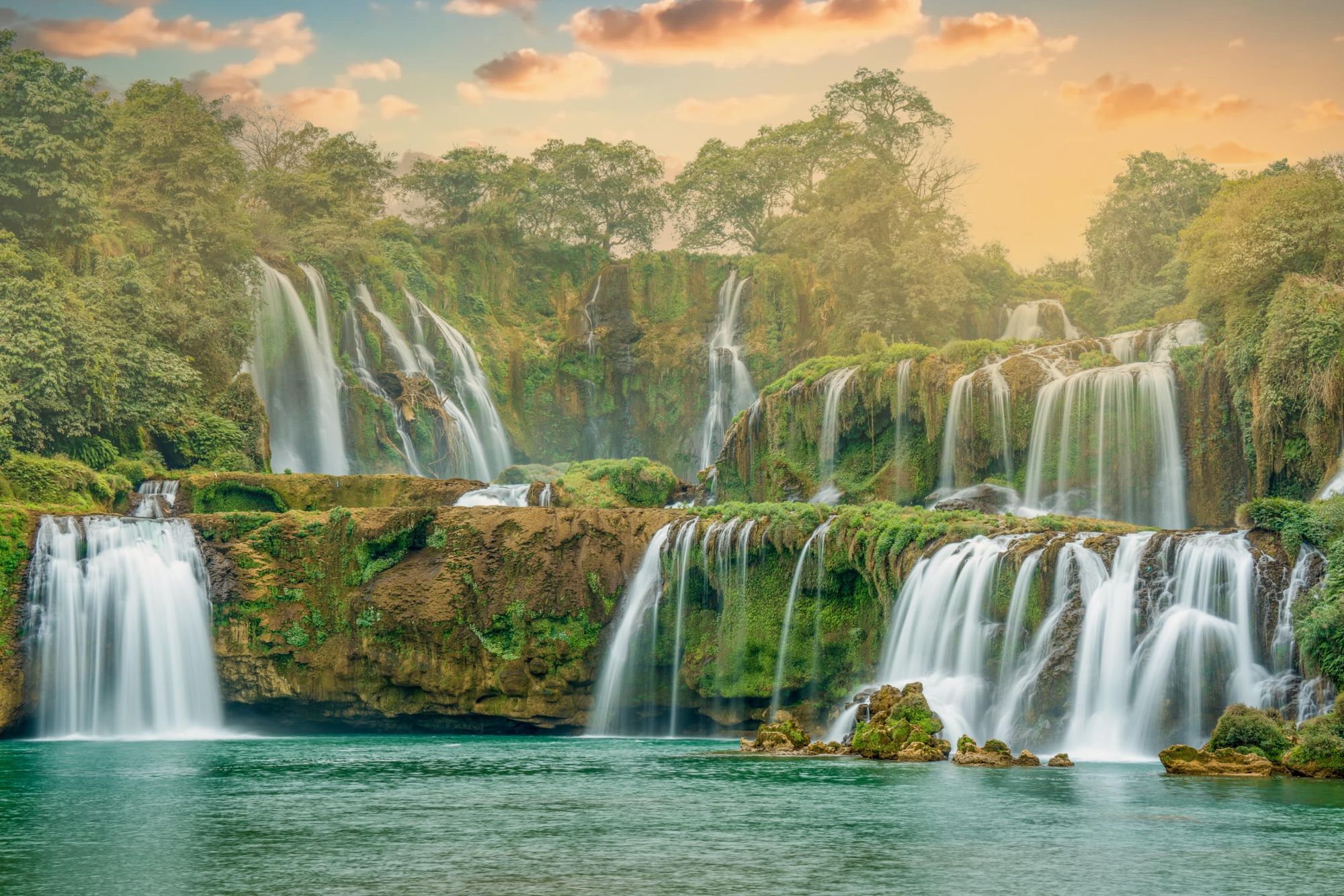 The Bản Giốc waterfalls in Vietnam. Photo: Getty