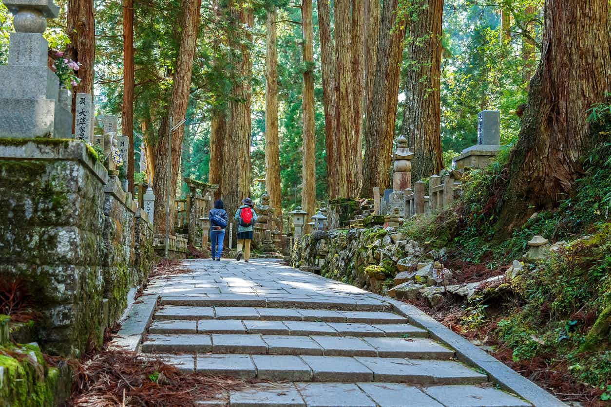 Hiking in the Koyasan complex, Japan. Photo: iStock.