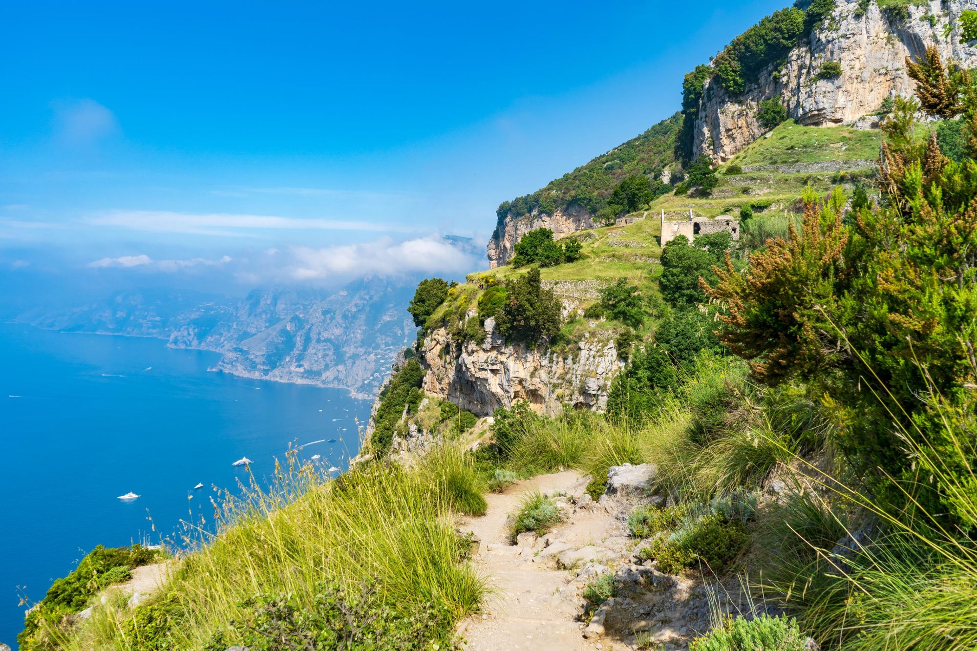 The famous Path of the Gods route on the Amalfi Coast. Photo: Getty