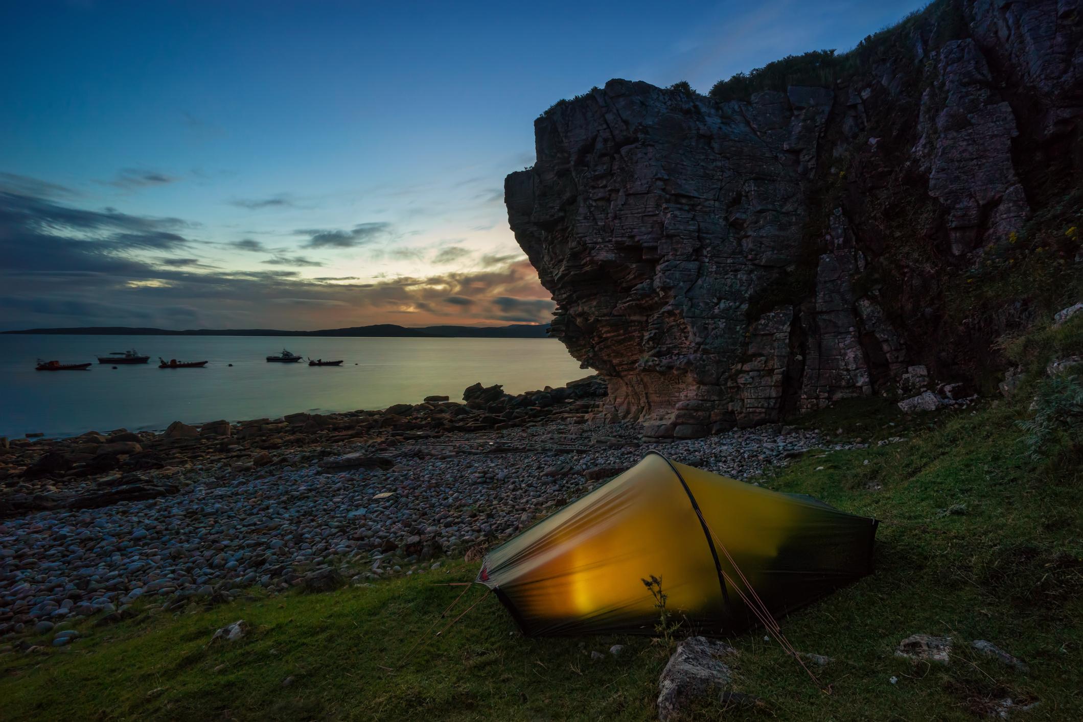 A wild campsite on the Isle of Skye. Photo: Getty.