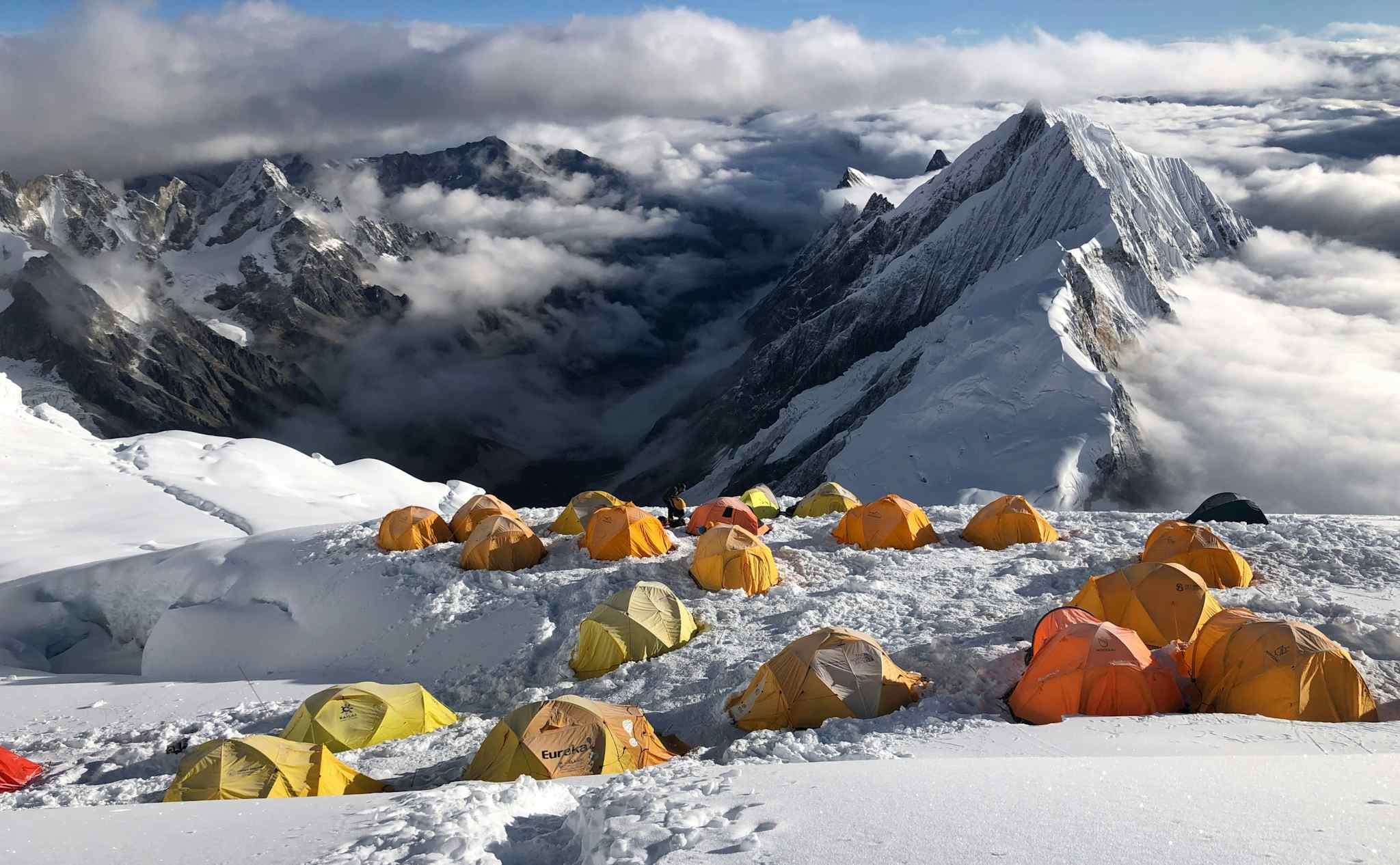 A high altitude campsite near Mera Peak in the Himalayas of Nepal. Photo: Freedom Adventures