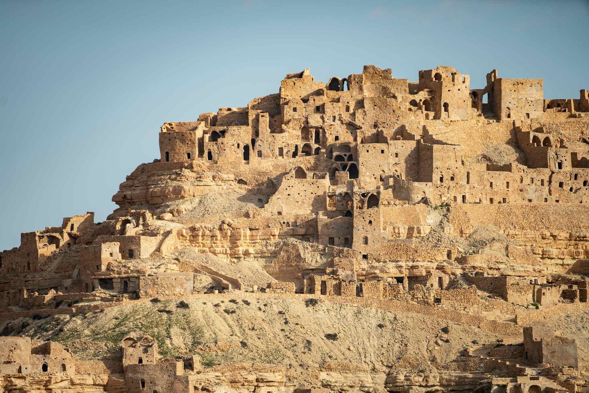 The fortified town of Chenini, in Tunisia. Photo: Getty.