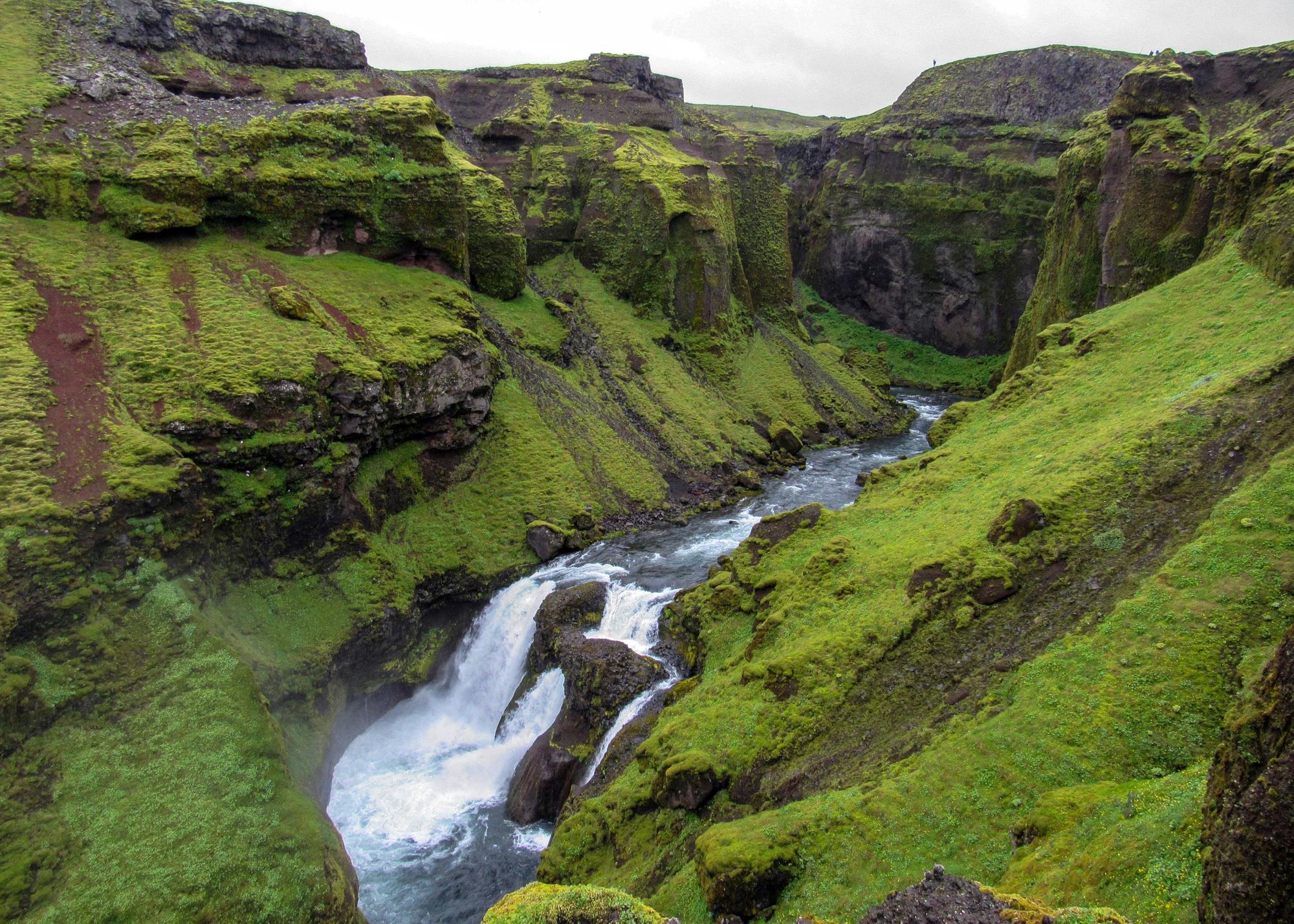 A view over the Skoga river on the Fimmvorduhals trail from Skogar to Thorsmork. Photo: Getty