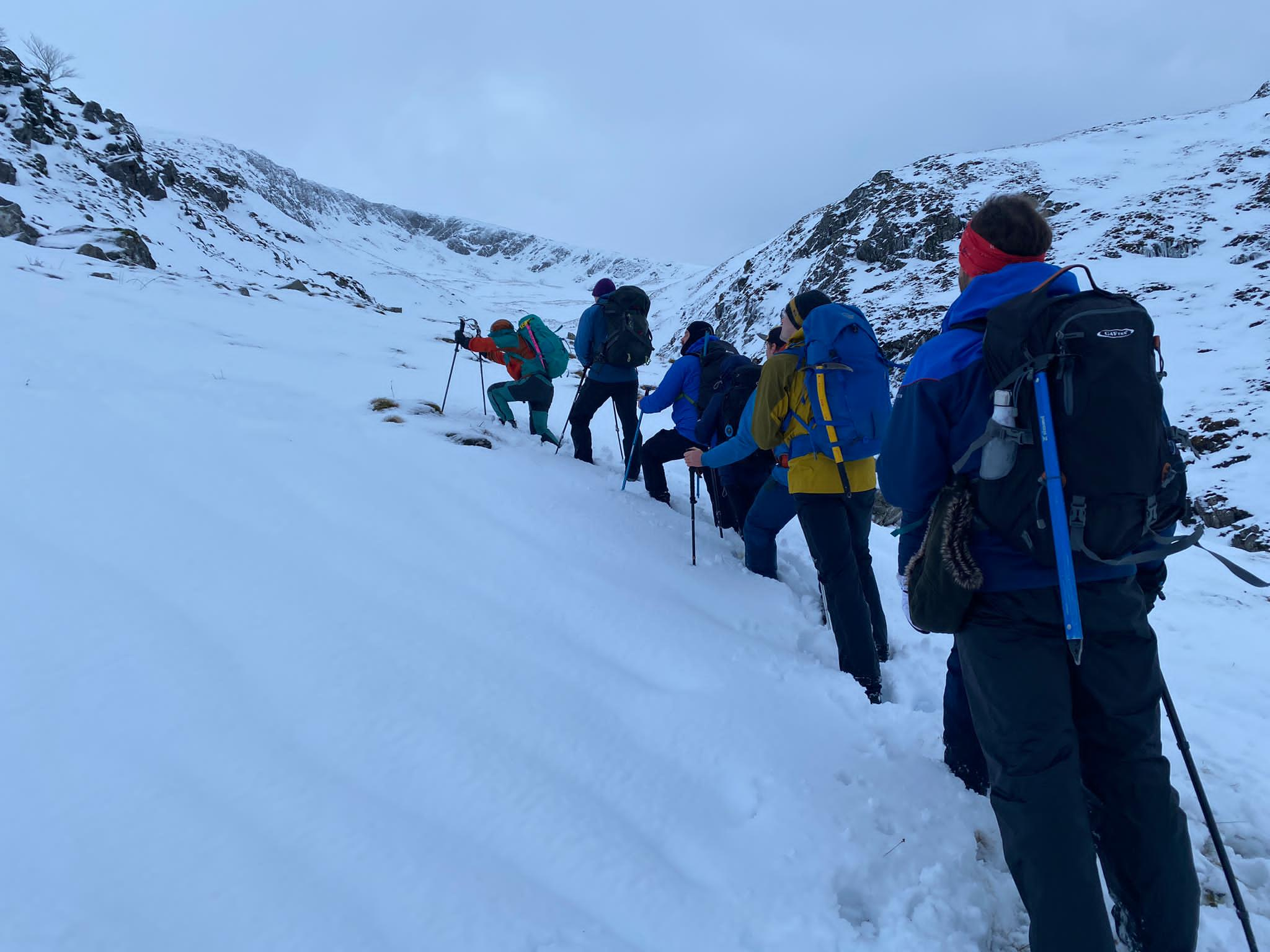 Climbing to Ben Nevis summit. Photo: Atlas Mountaineering.