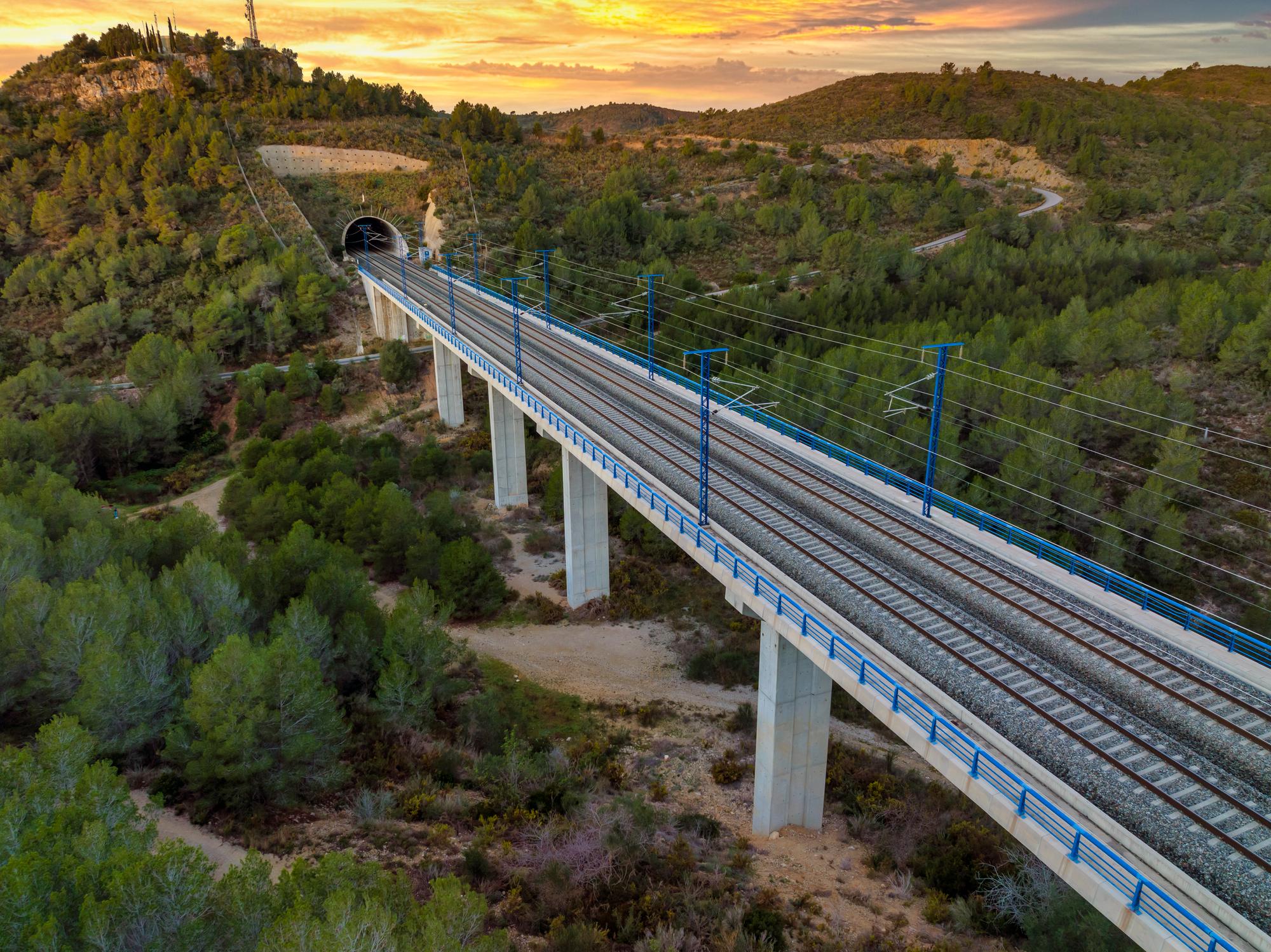 A railway bridge in the Spanish countryside. Photo: Getty.