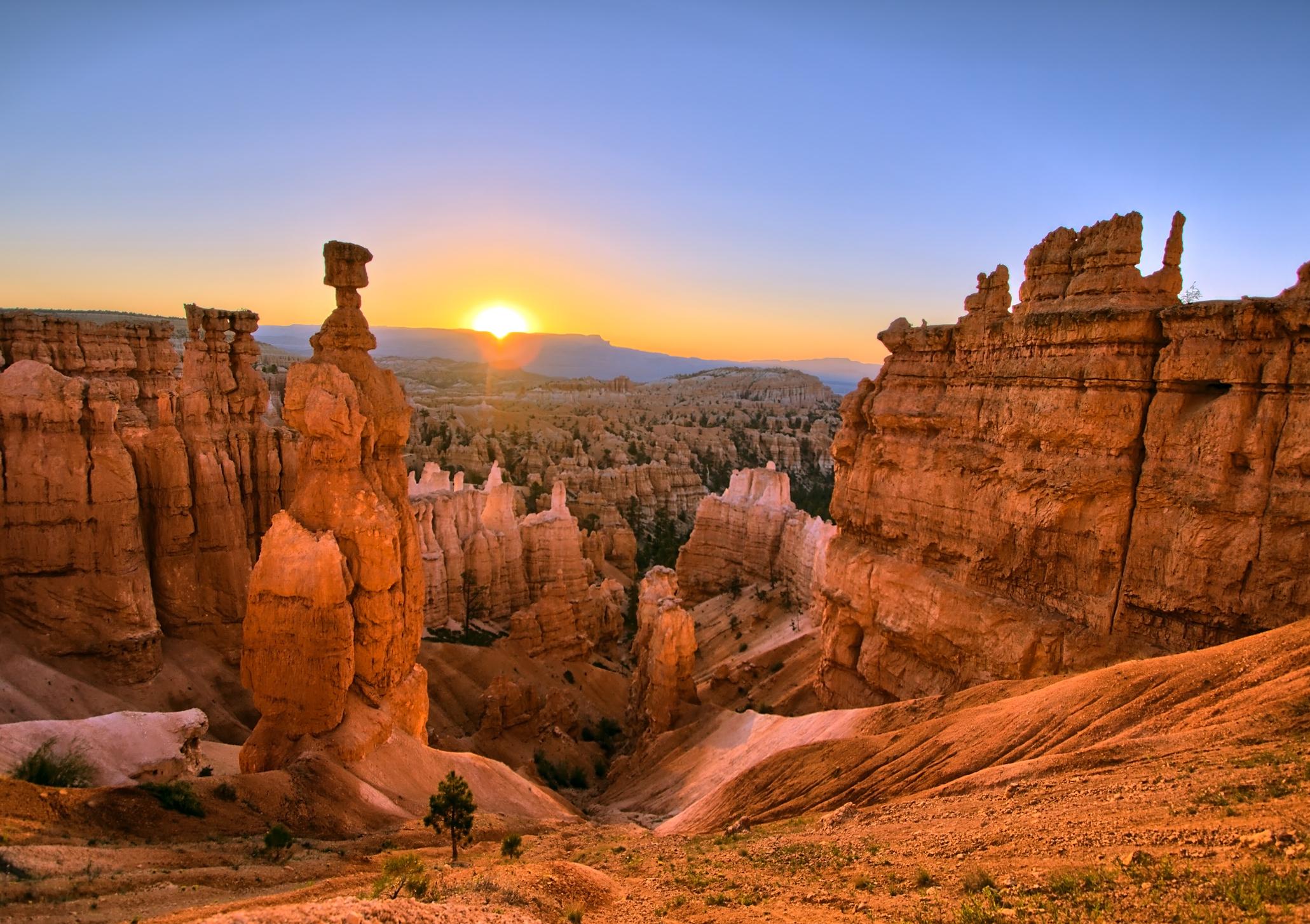 Thor's Hammer, seen from the top rim of Bryce Ampitheatre. Photo: Getty.