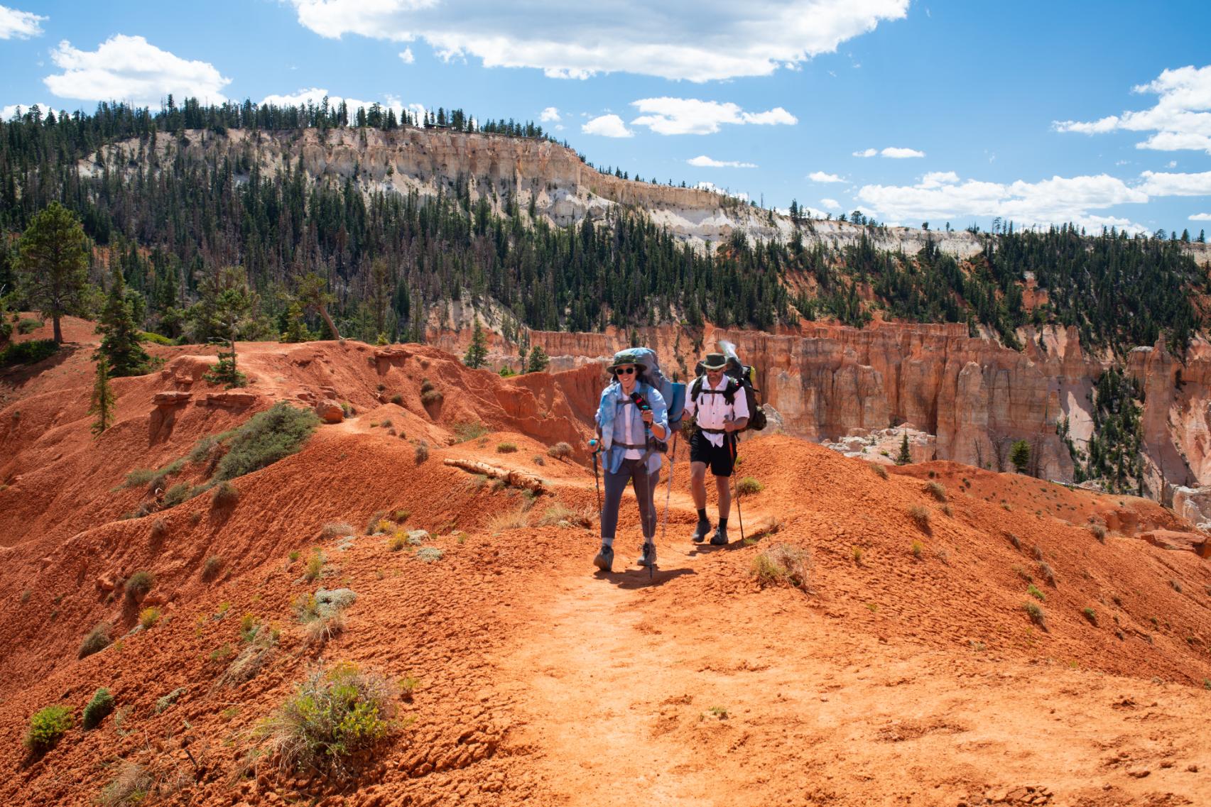 Hikers on the Under the Rim Trail. Photo: NPS/ Peter Densmore