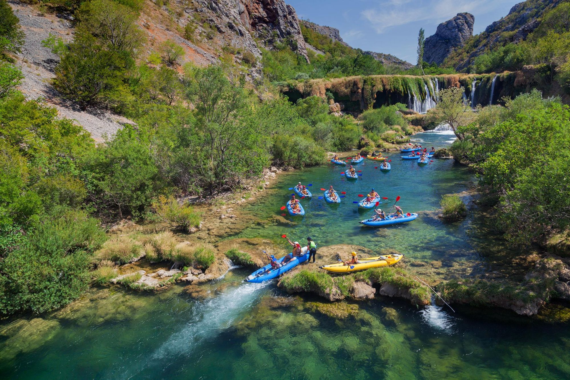 Whitewater kayaking on the Zrmanja River, Croatia, just in-land from the Dalmatian Coast. Photo: Getty