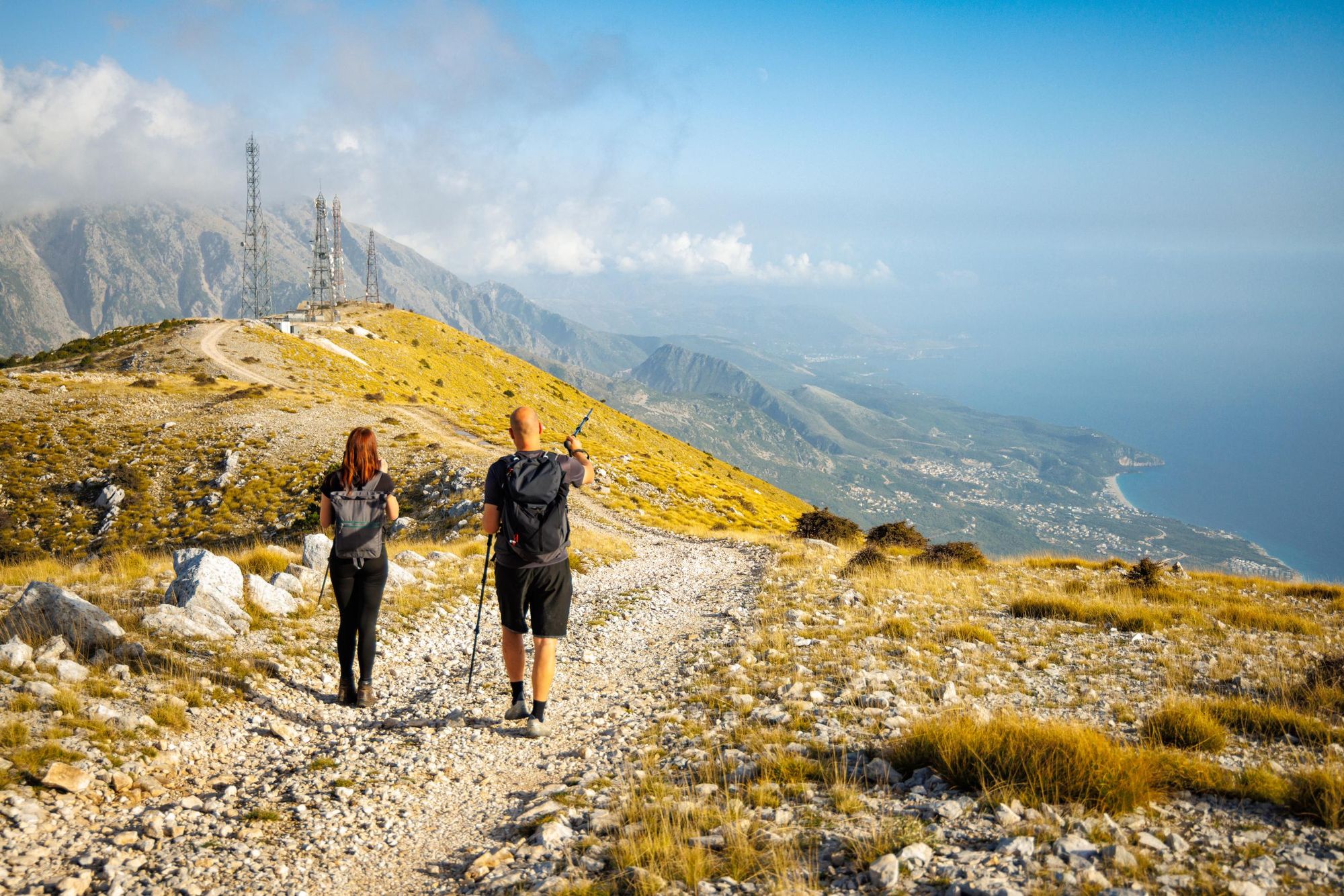 A walking route above the Alabanian coastline. Photo: Getty