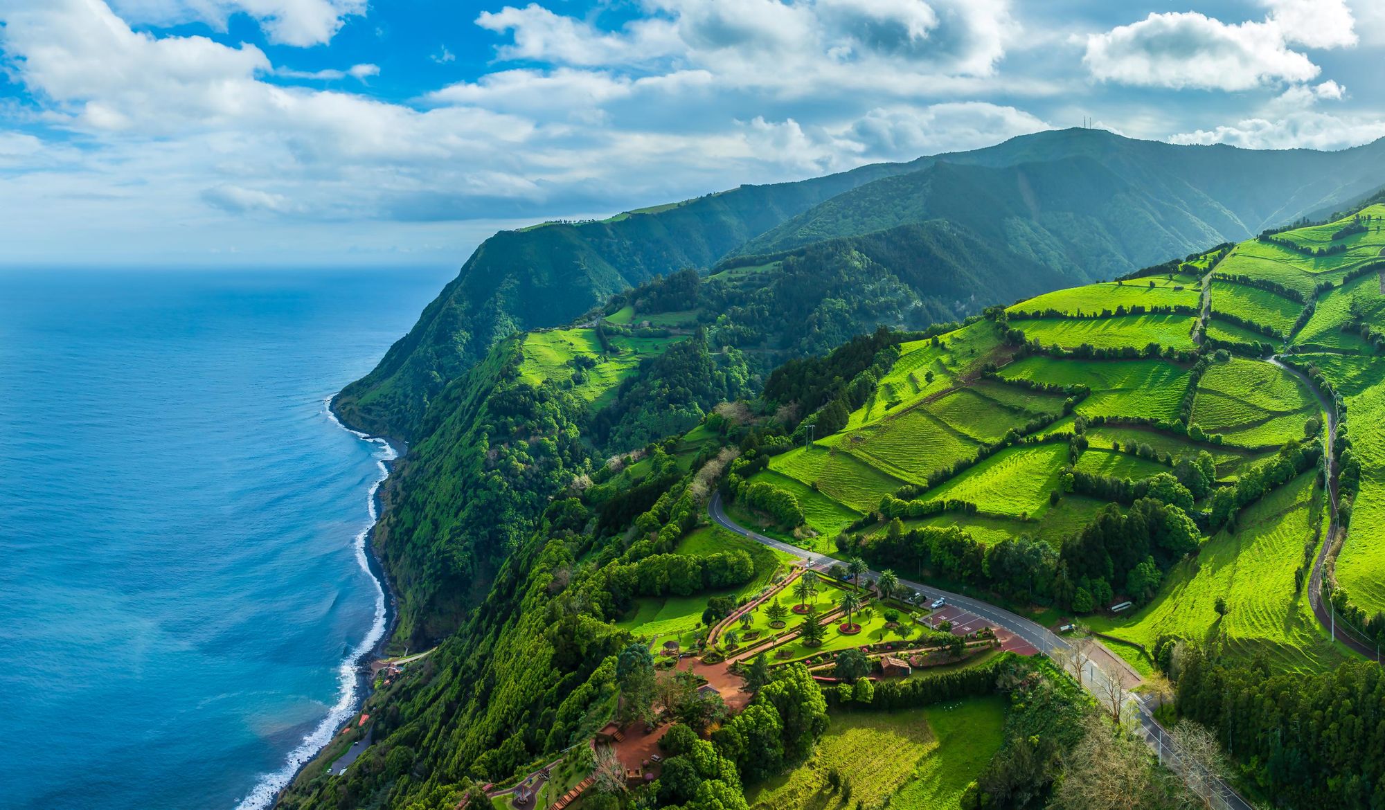 A view of Miradouro da Ponta do Sossego Nordeste on Sao Miguel island in the Azores. Photo: Getty