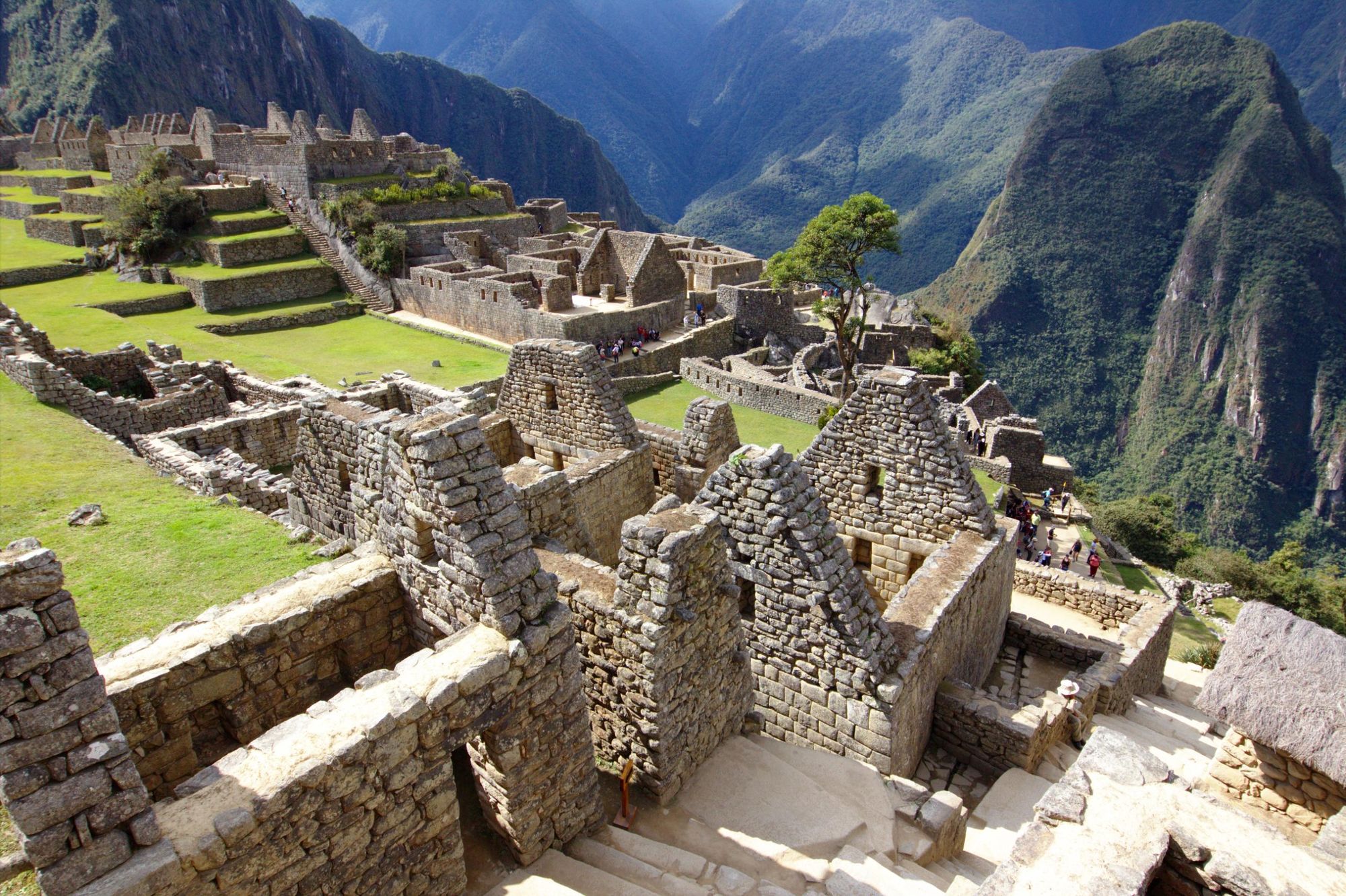 A close up look at the ruins of Machi Pucchu, the ancient civilization in Peru. Photo: Getty