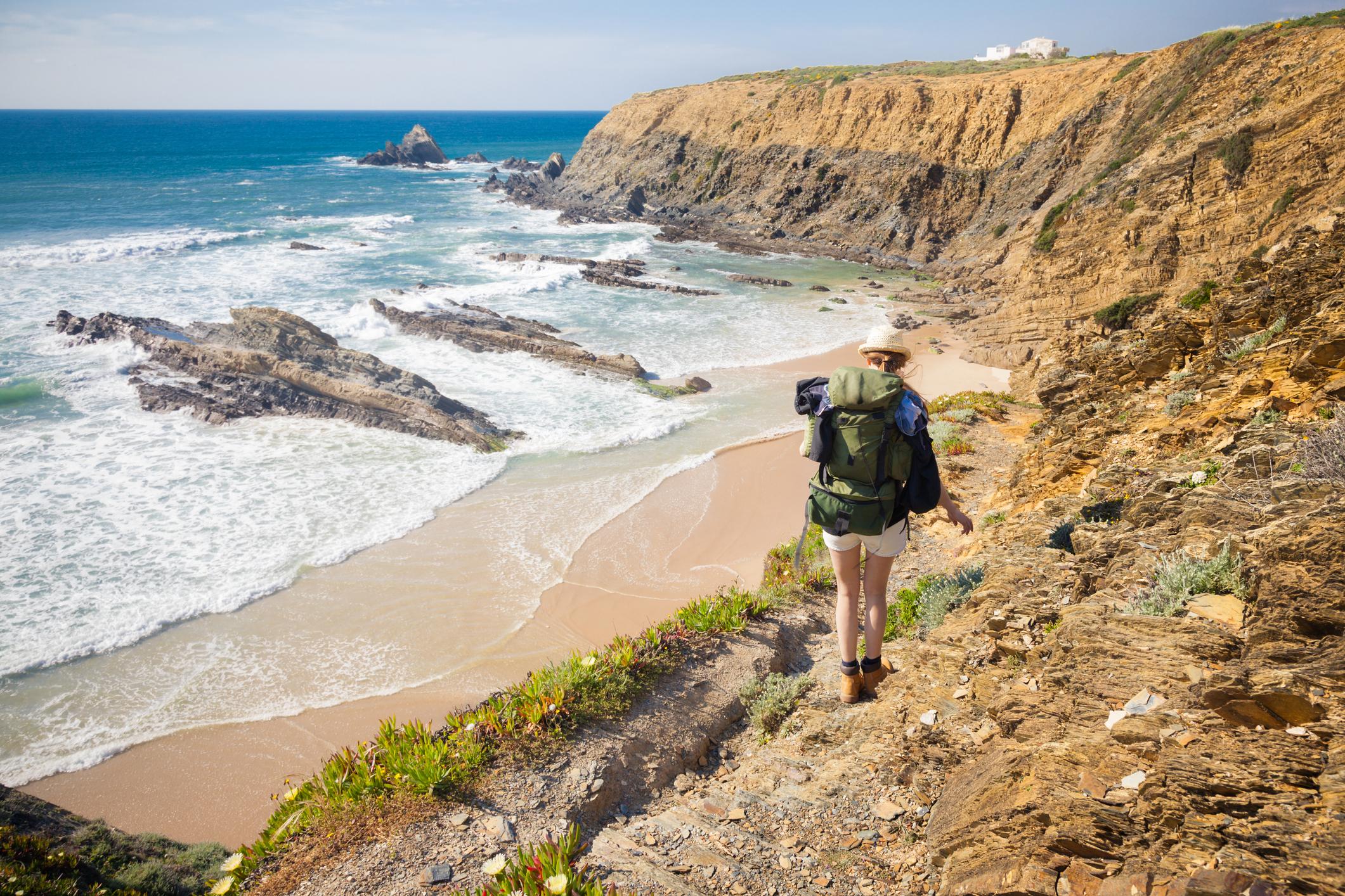 Hiking on the southwest coast of Portugal. Photo: Getty