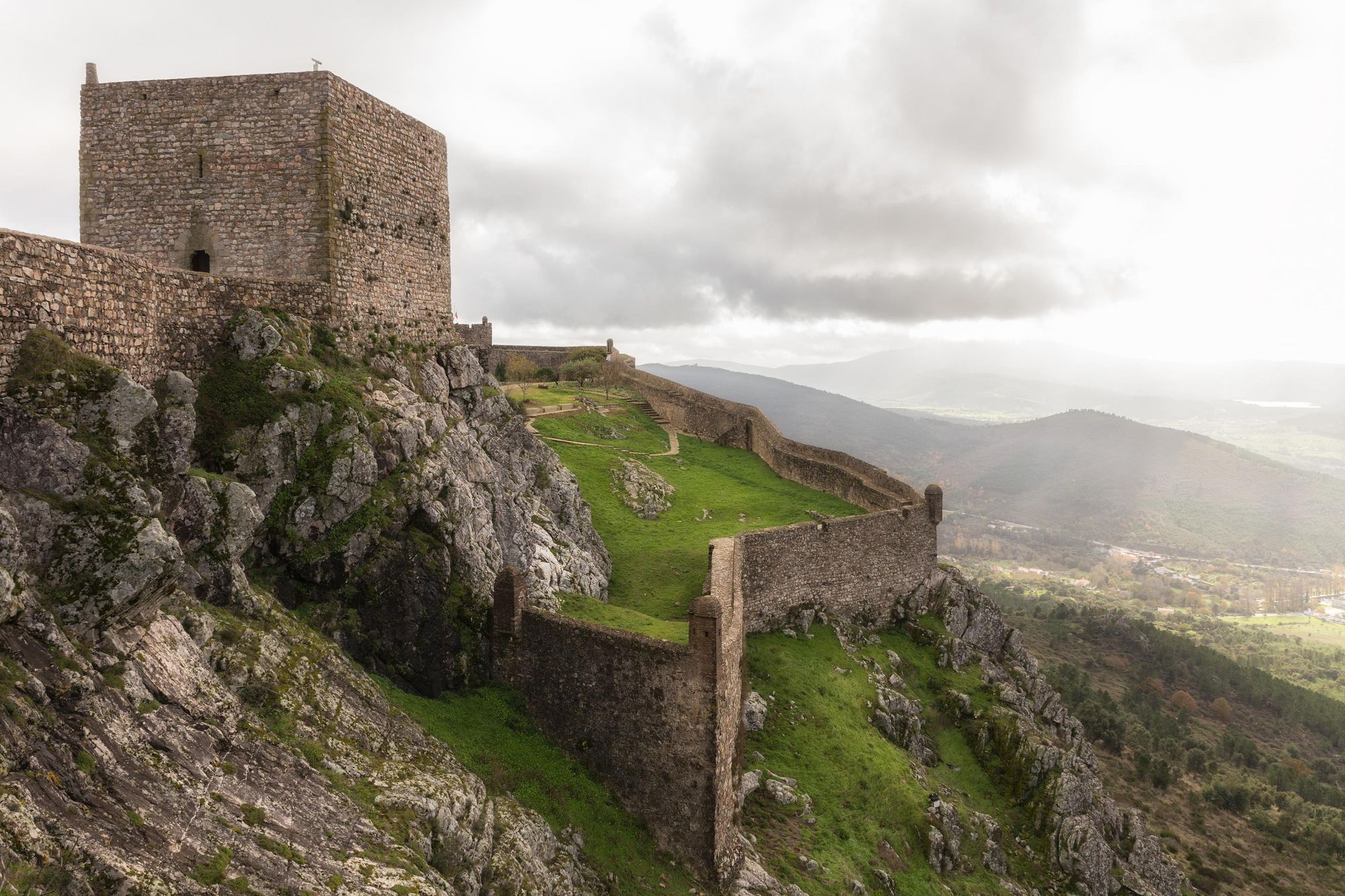 Landscape from the medieval walls in the historic village of Marvao, Portugal. Photo: Getty