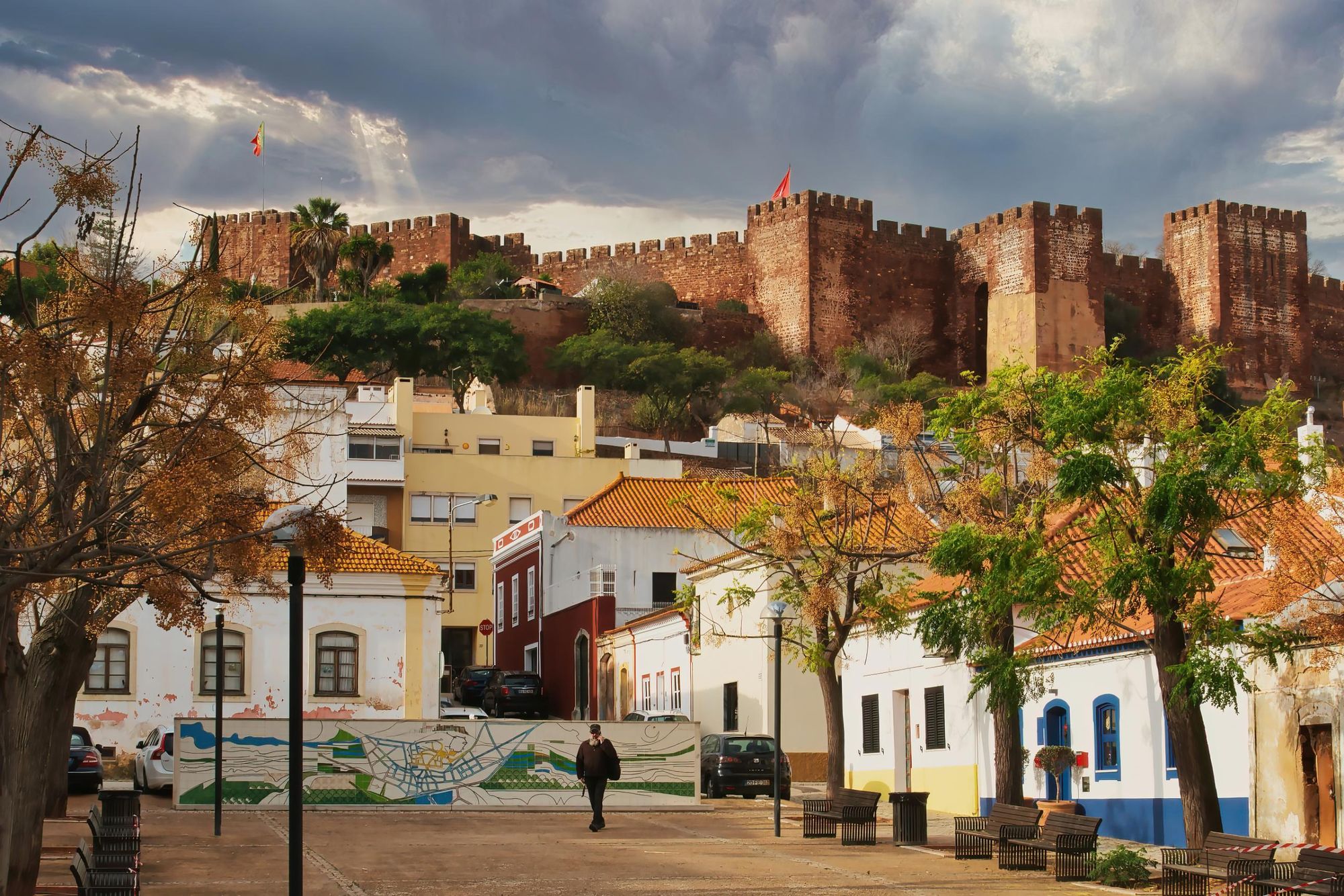 The old Portuguese town of Silves, Algarve, dominated by the giant Castelo dos Mouros. Photo: Getty