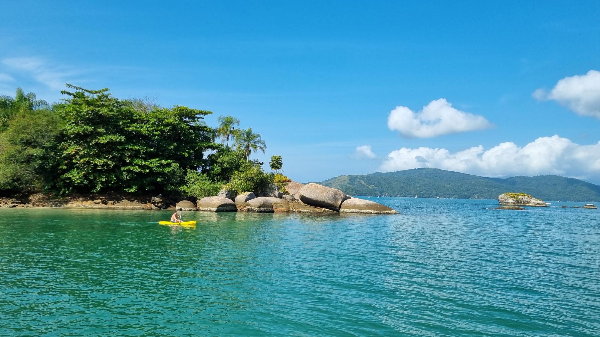 Kayaking in Paraty Bay, Brazil