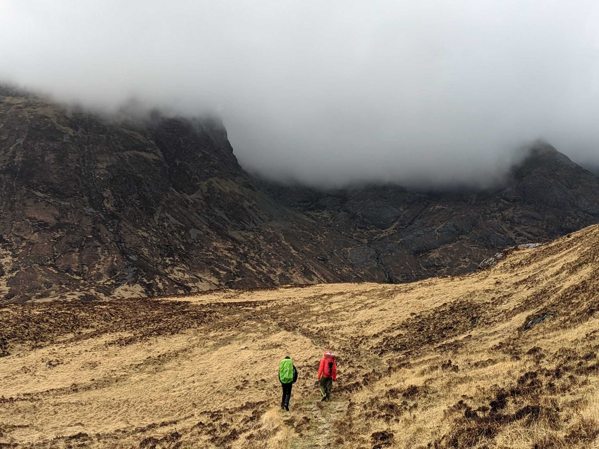 Hikers on the Isle of Rum.