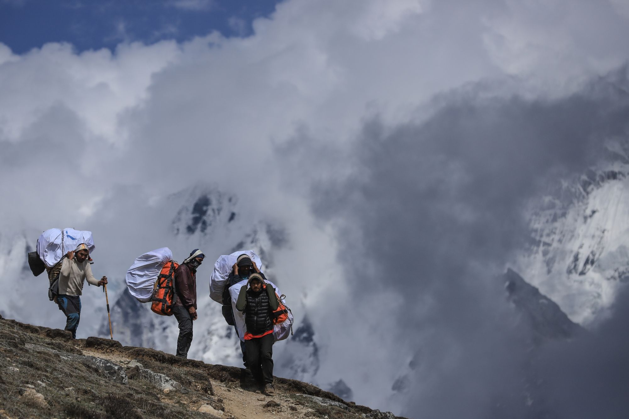 Heading towards Yala Peak. Photo: Freedom Adventures.