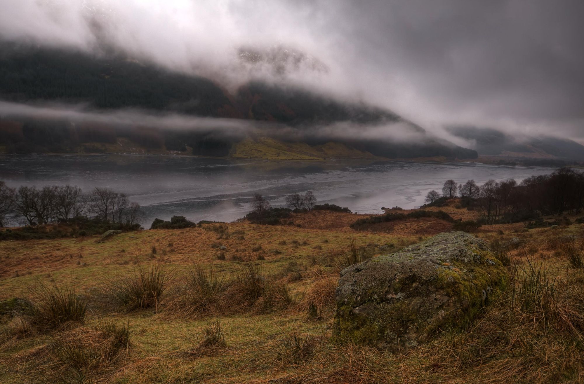 A dramatic cloudy sky in the Trossachs. Photo: Getty.