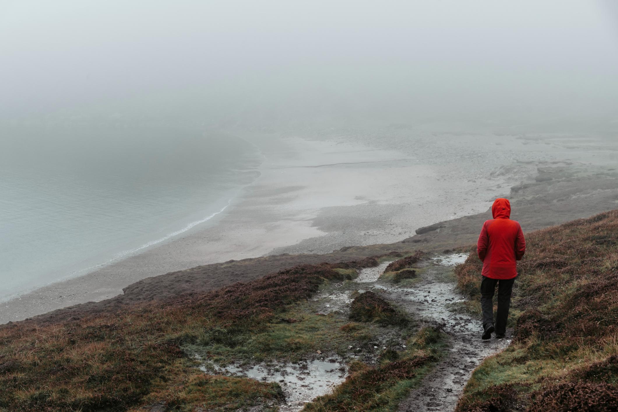 Hiking in Shetland.