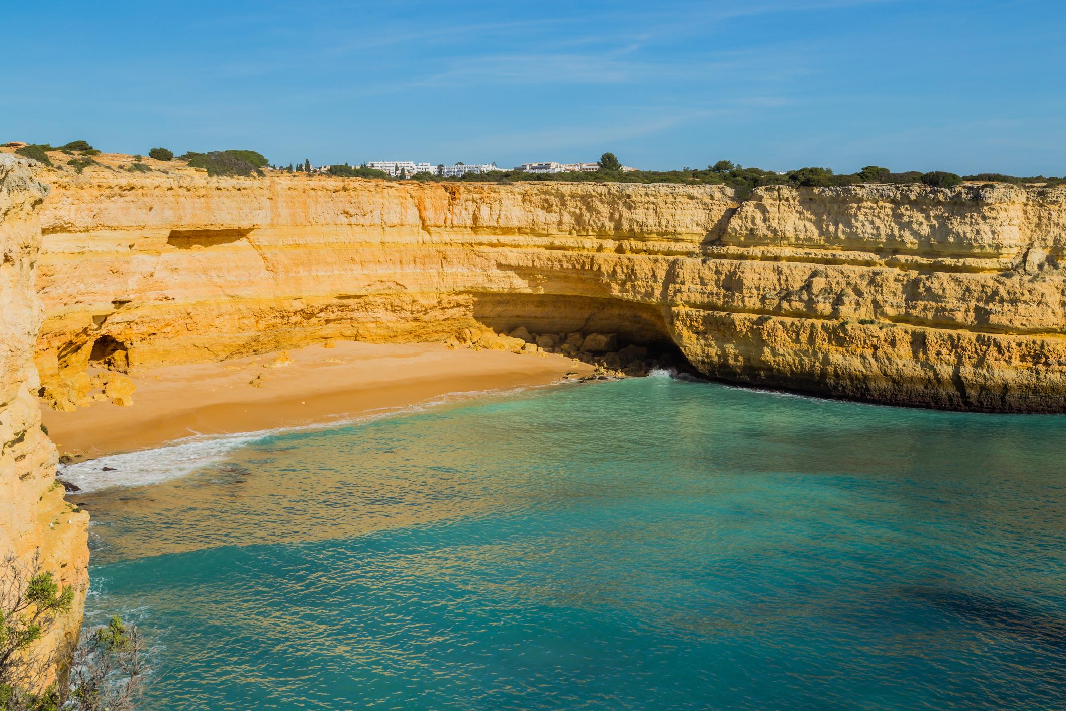 The coastal cliffs of the Algarve. Photo: Getty