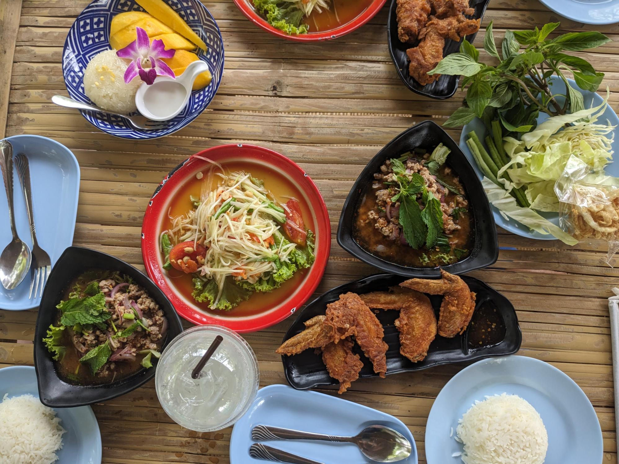 The delicious lunch at Ozone Cafe, Bang Krajao. Photo: Dani Redd