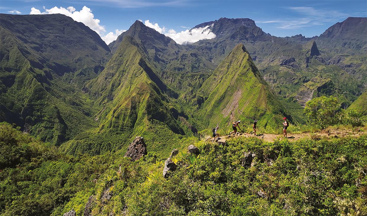 Trekking in the Cirque de Mafate. Photo: Serge Gelabert/Reunion Island Tourism Board