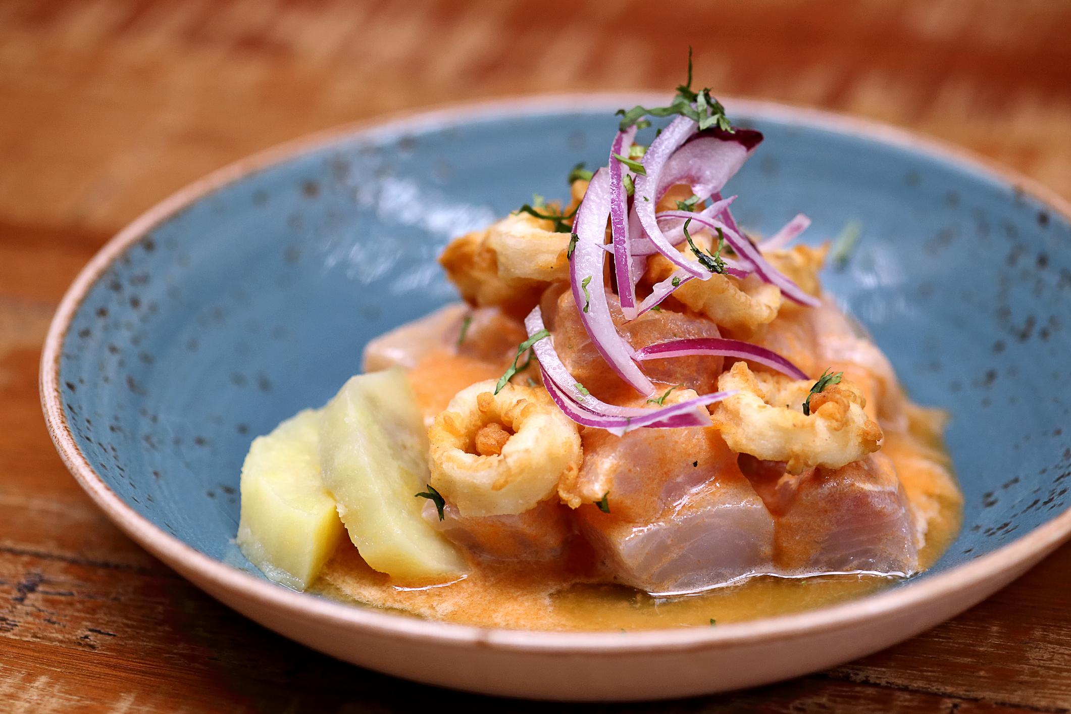 A bowl of traditional Peruvian ceviche. Photo: Getty