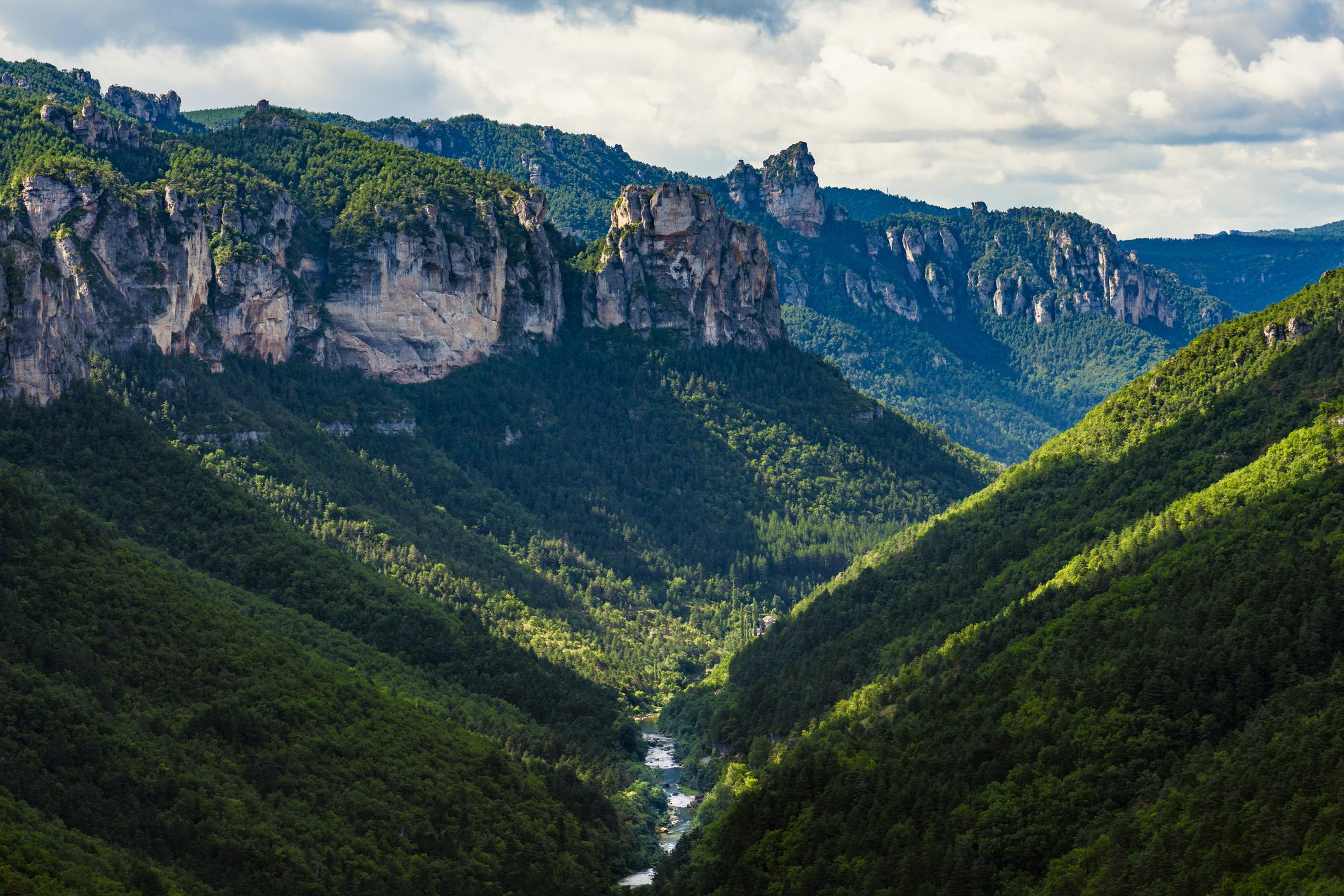 An example of the scenery in the Cevennes National Park, France. The River Tarn, pictured. Photo: Getty