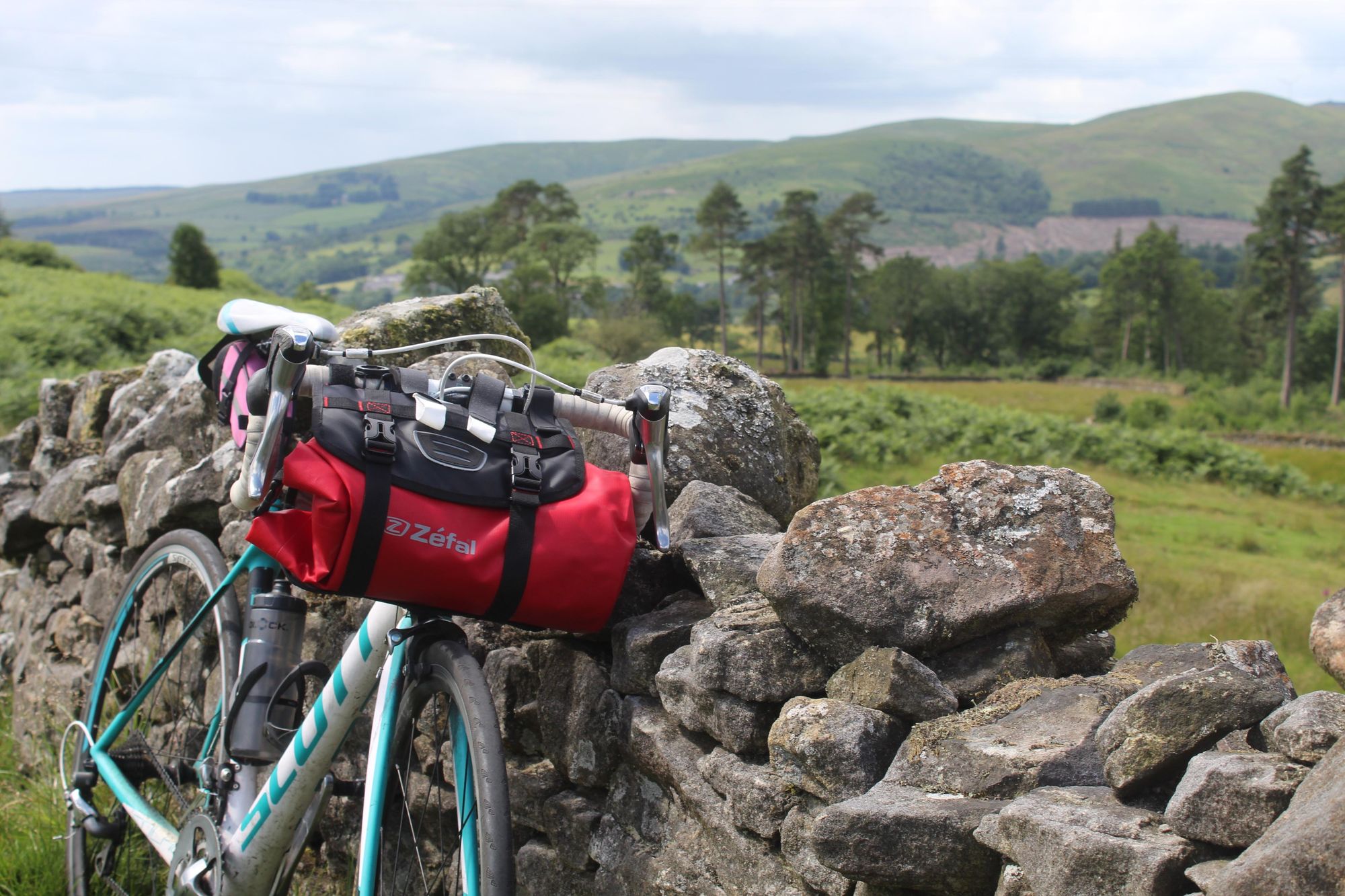 A bicycle against a drystone dyke in Galloway. Photo: Stuart Kenny