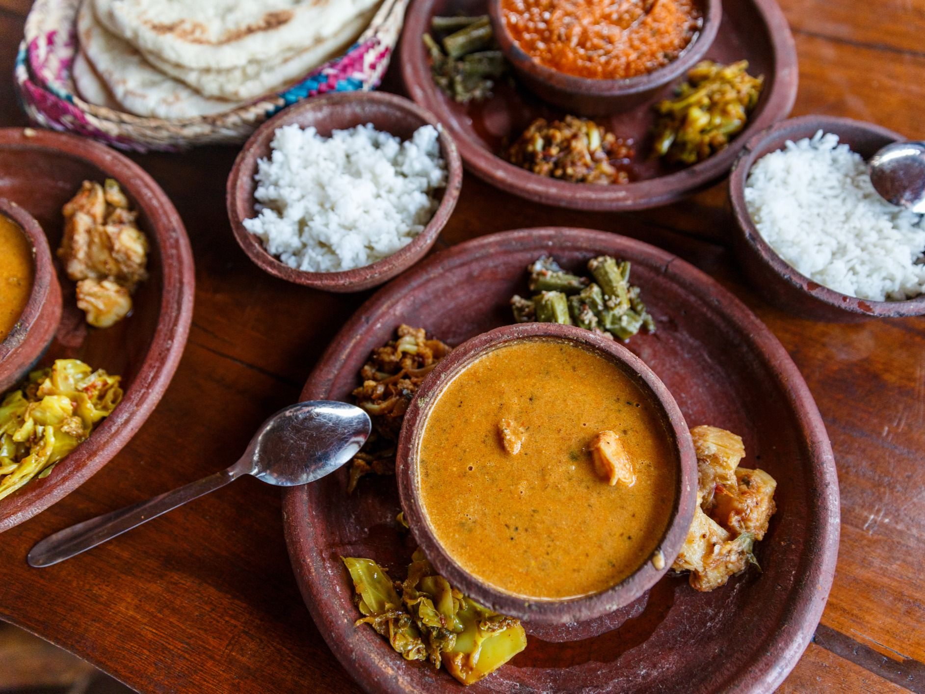 Sri Lankan curry and rice. Photo: Getty.