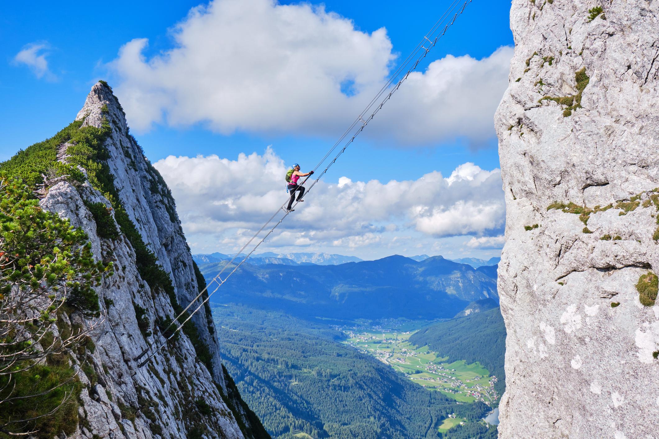 The Intersport Via Ferrata on the Donnerkogel in Austria