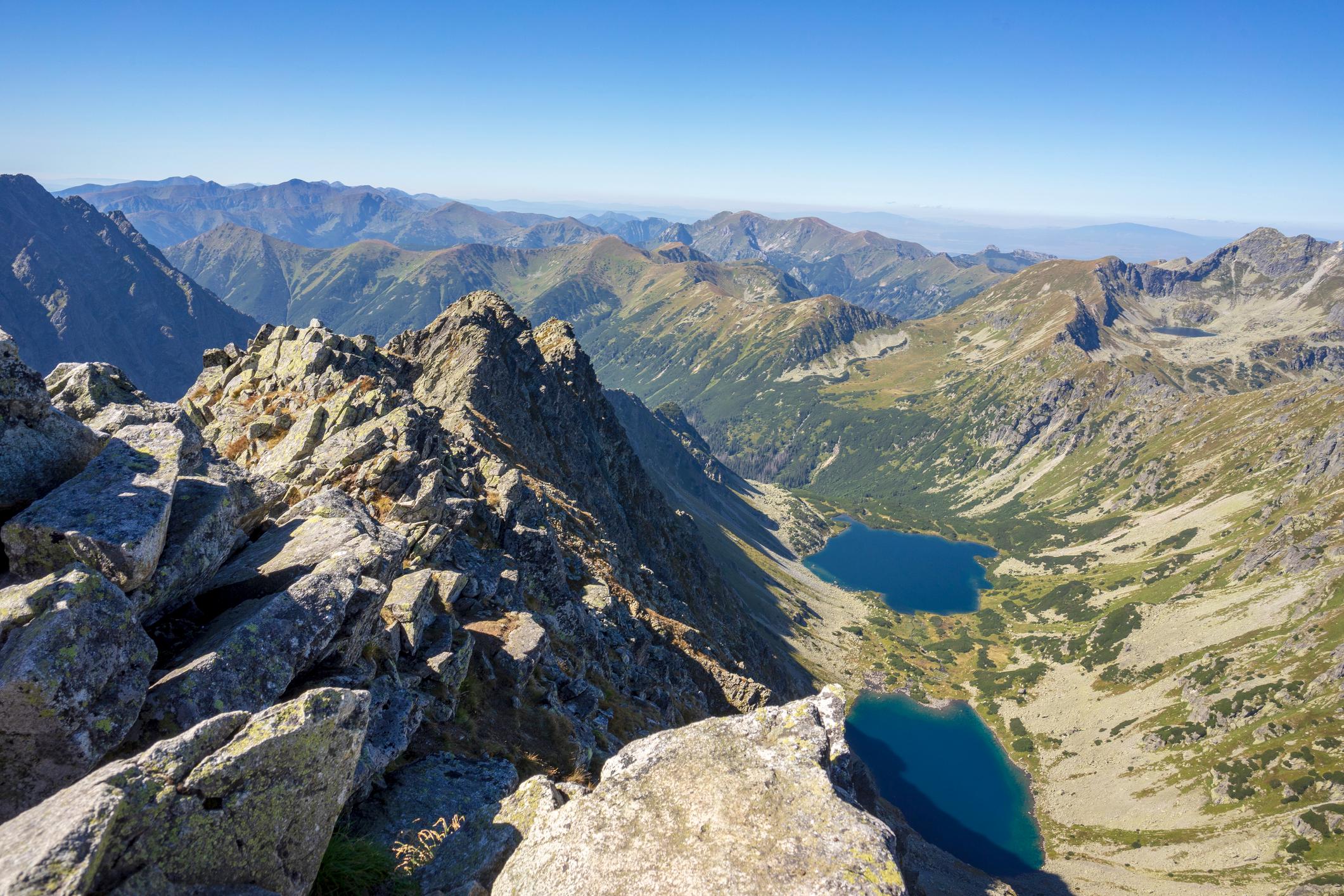 The panoramic mountain view from Koprovsky Peak, Slovakia. Photo: Getty.