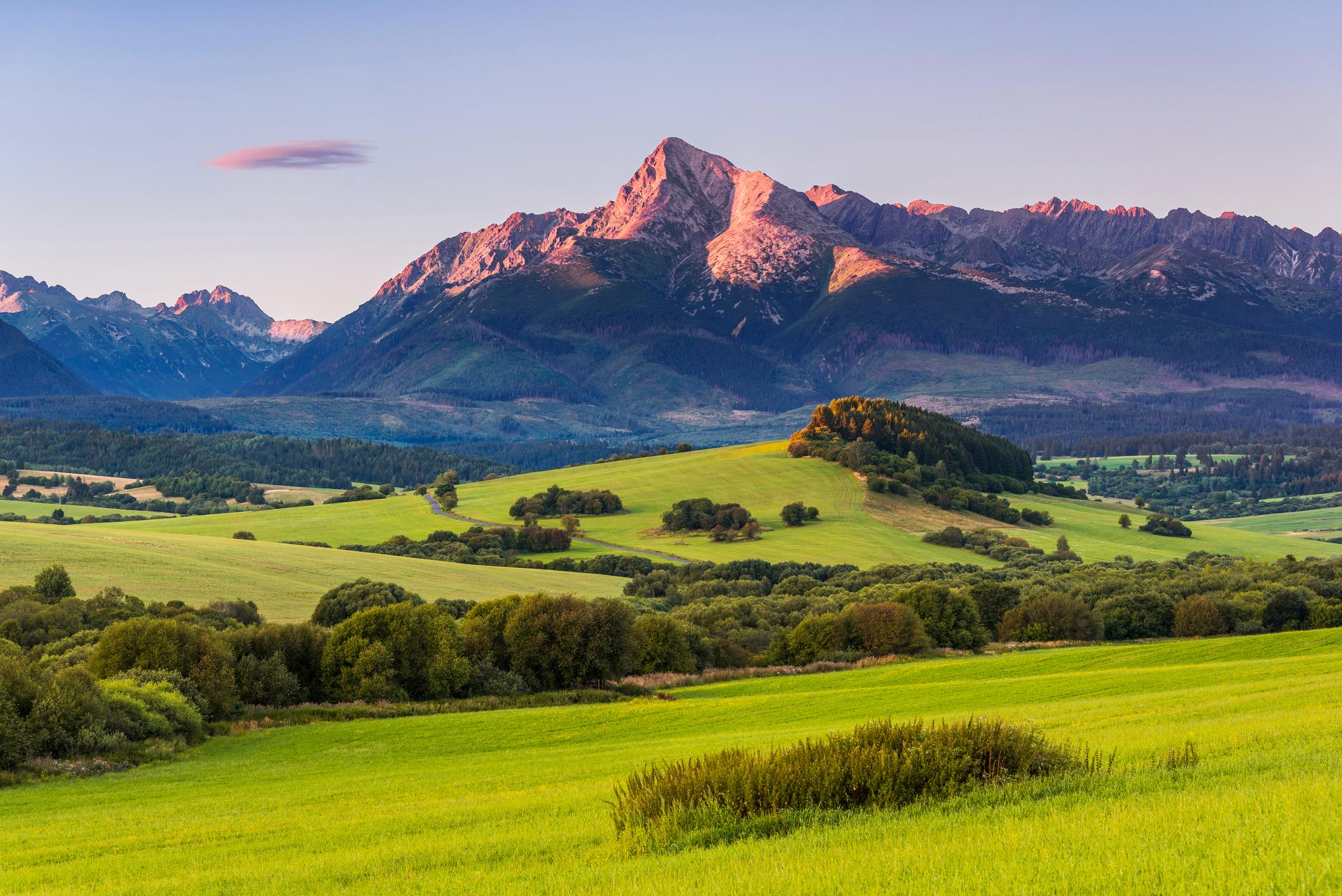 The distinctive curved summit of Kriváň. Photo: Getty.