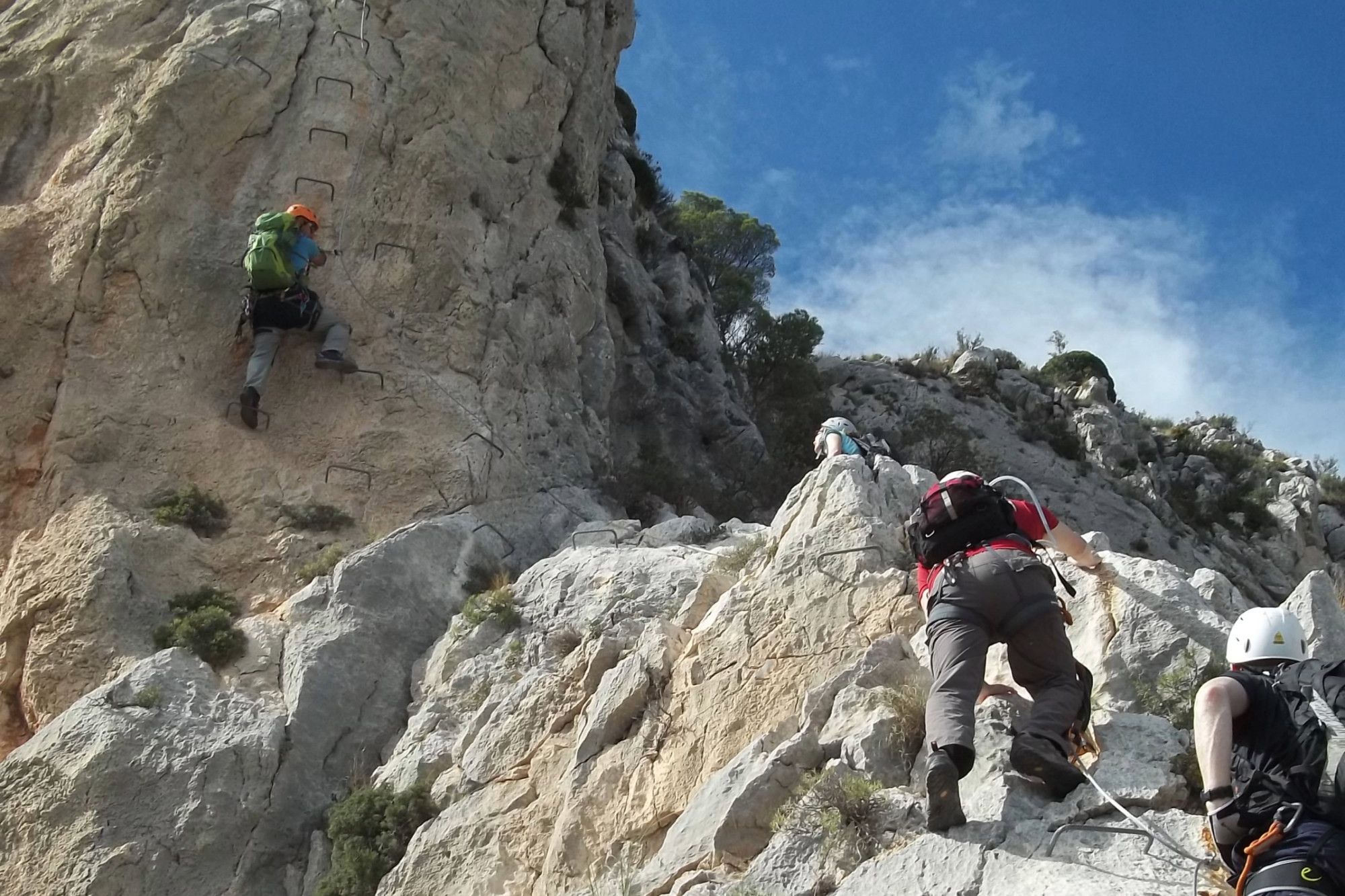 A via ferrata, Aitana, Spain