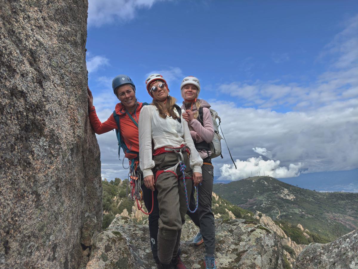 Left, Edurne Pasaban, centre, Elise Wortley and right, Lotta Hintsa. Photo: OnePlus