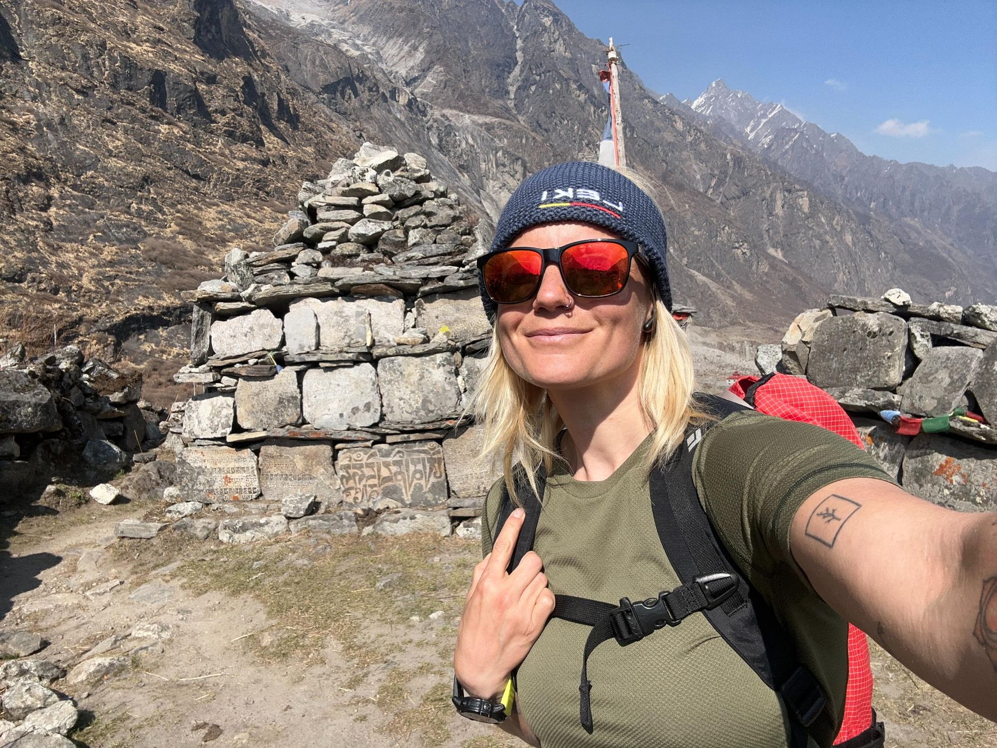 Uta Ibrahimi, out on a hike in the Himalayas. Photo: Uta Ibrahimi