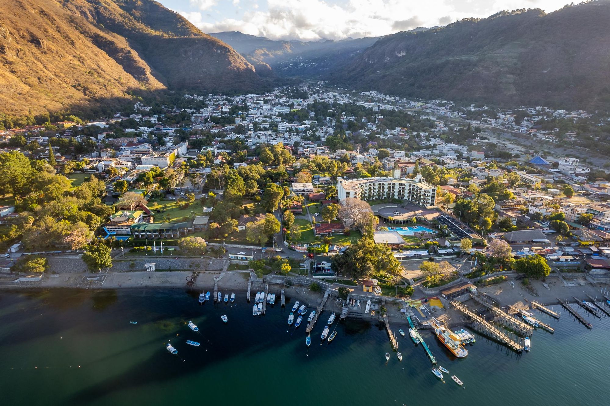 The town of Panajachel in Lake Atitlán, Guatemala. Photo: Getty.