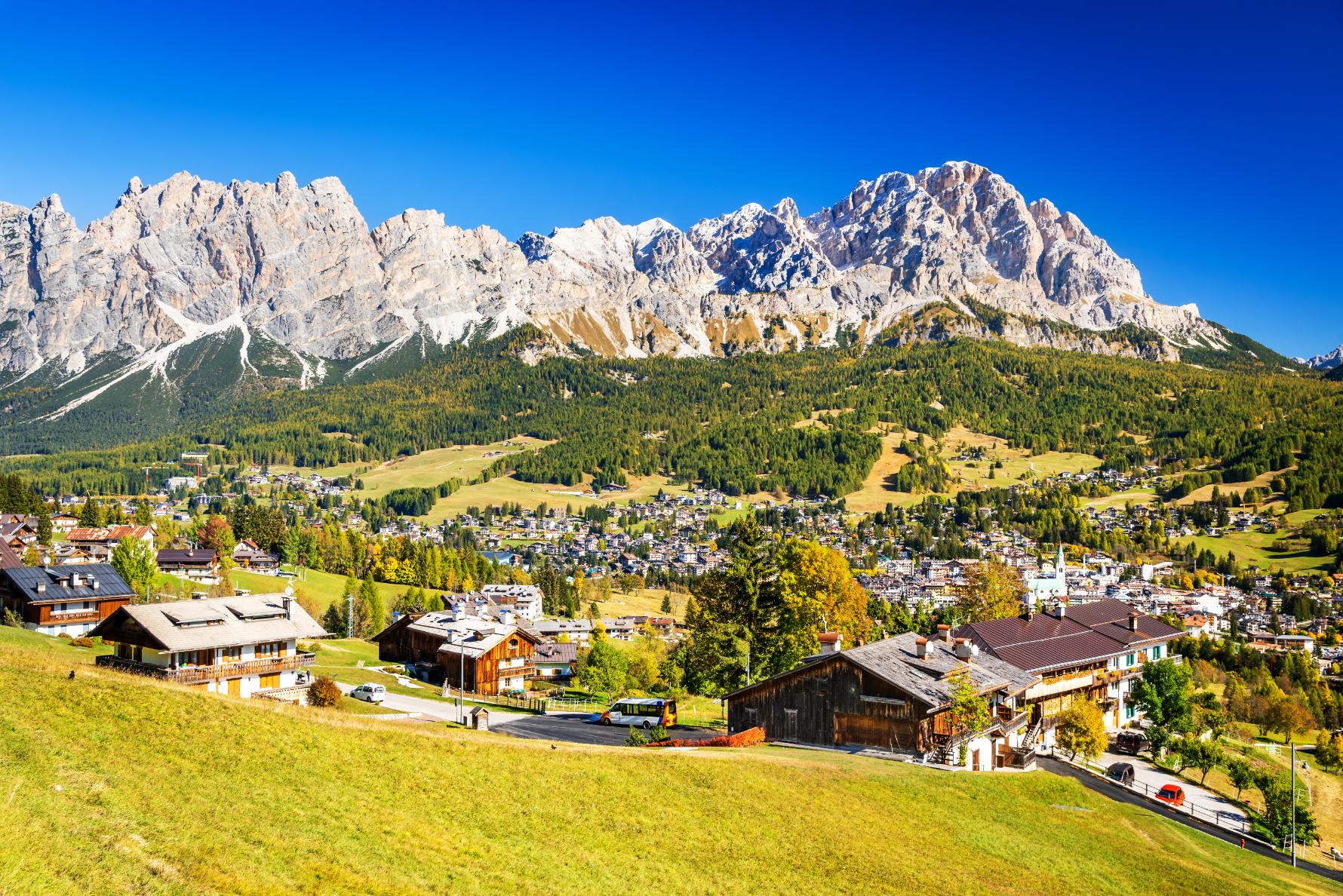 Cortina d'Ampezzo, the closest town to Cinque Torri. Photo: Getty.