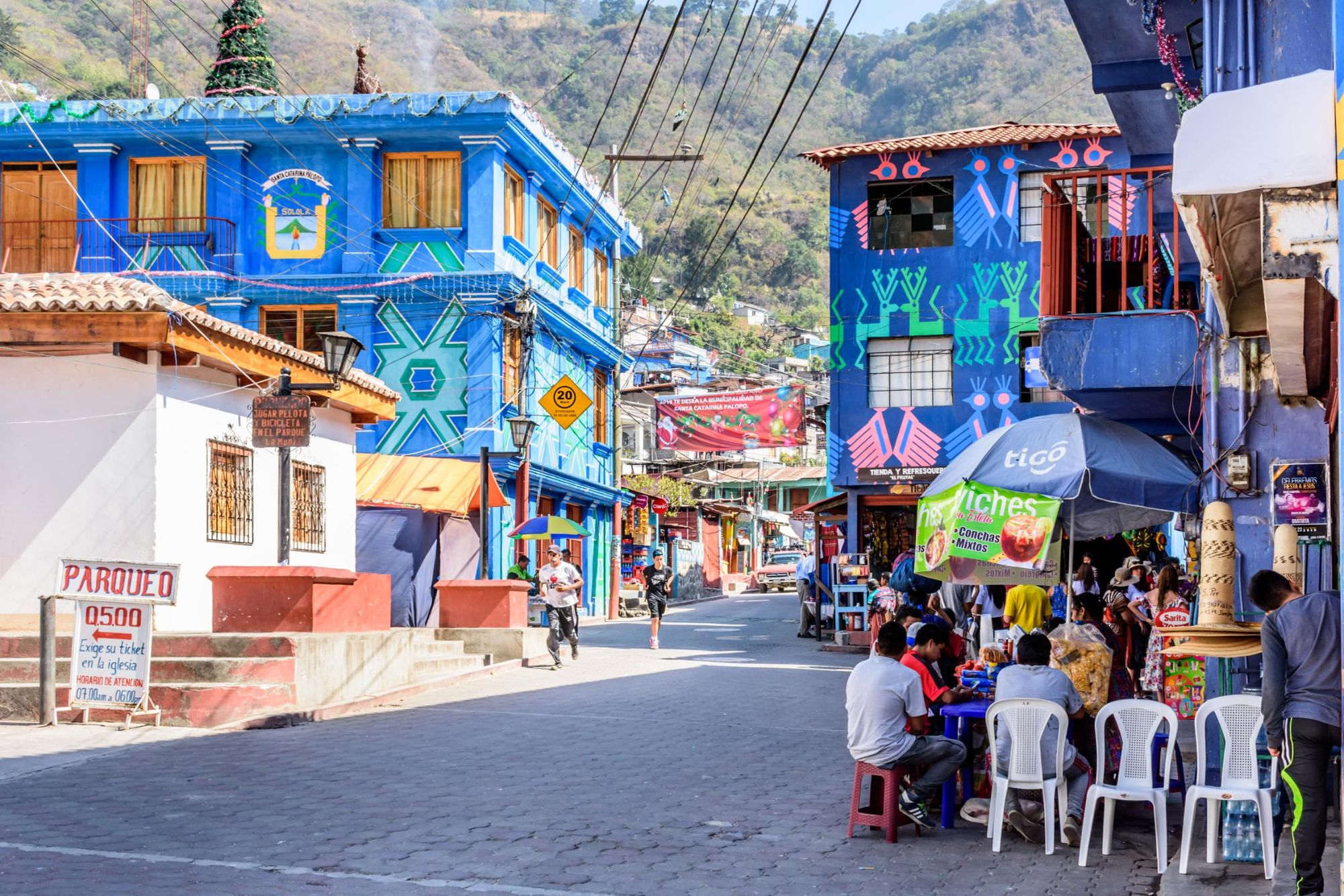 The brightly painted houses of Santa Catarina. Photo: Getty.