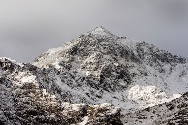 Monte Snowdon no inverno